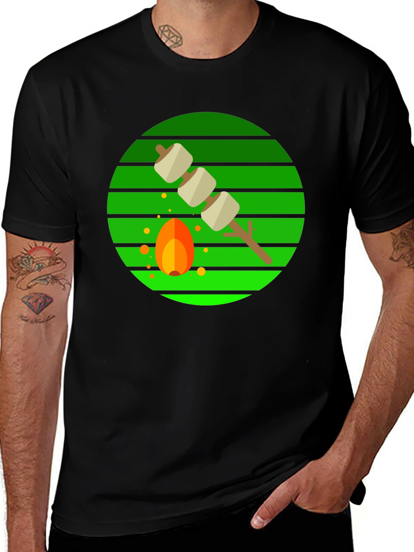 Variant 16 of Marshmallow Roasting Campfire Graphic Tee