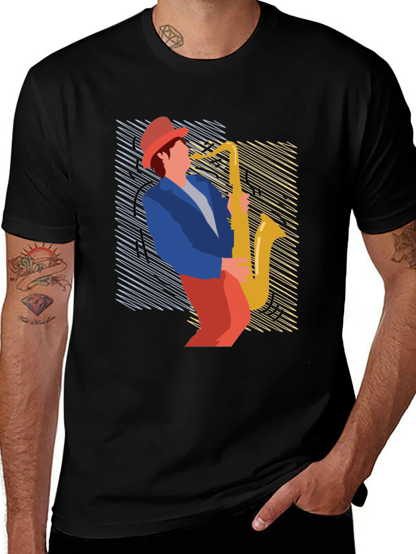 Variant 28 of Jazz Saxophone Graphic Tee