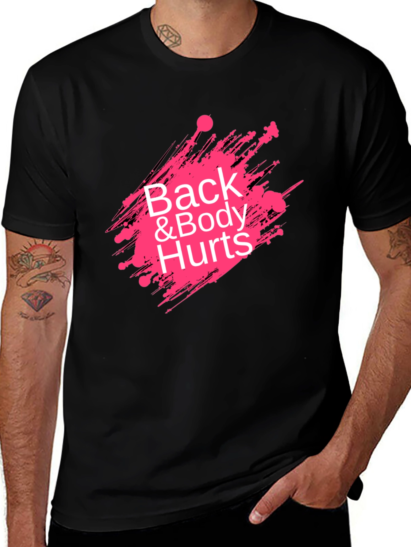Variant 28 of Back & Body Hurts Graphic Tee - Unisex T-Shirt