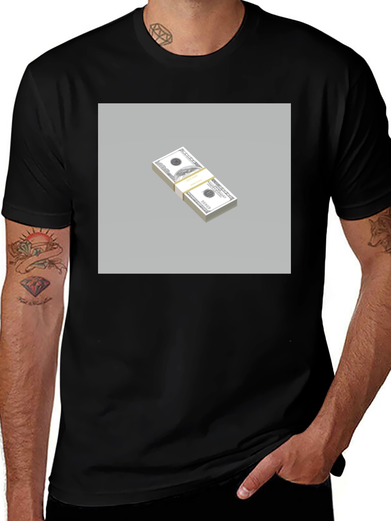 Variant 3 of Money Graphic Black T-Shirt