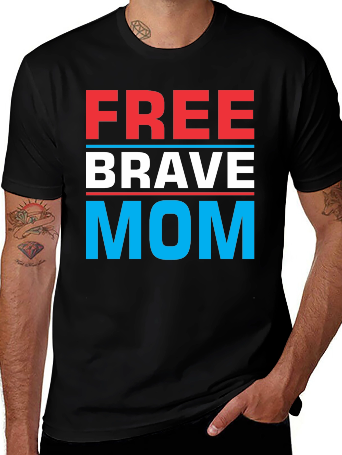 Free Brave Mom T-Shirt | Patriotic Tee