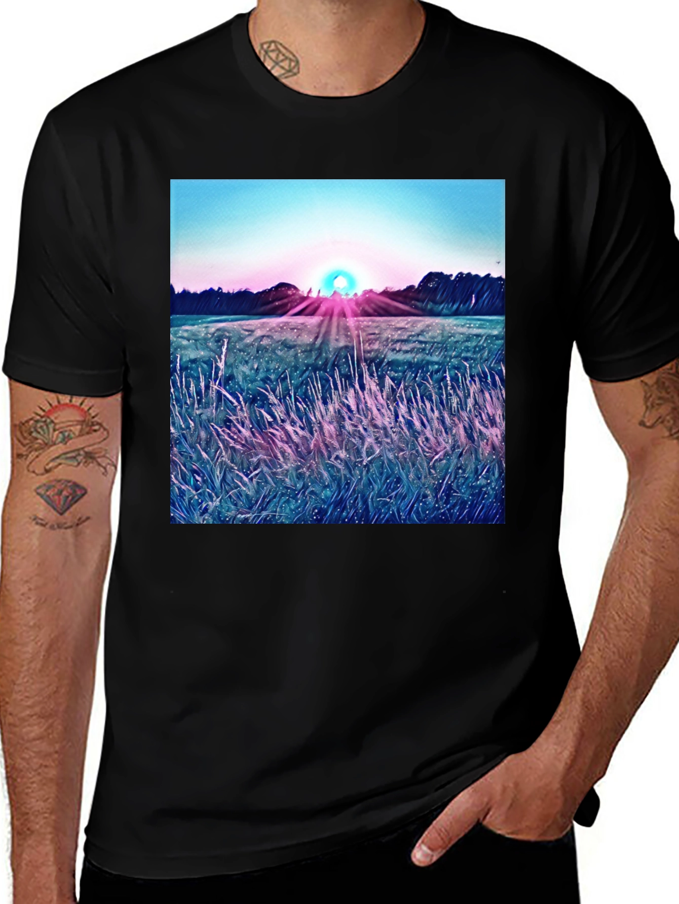 Sunrise Meadow Graphic Tee