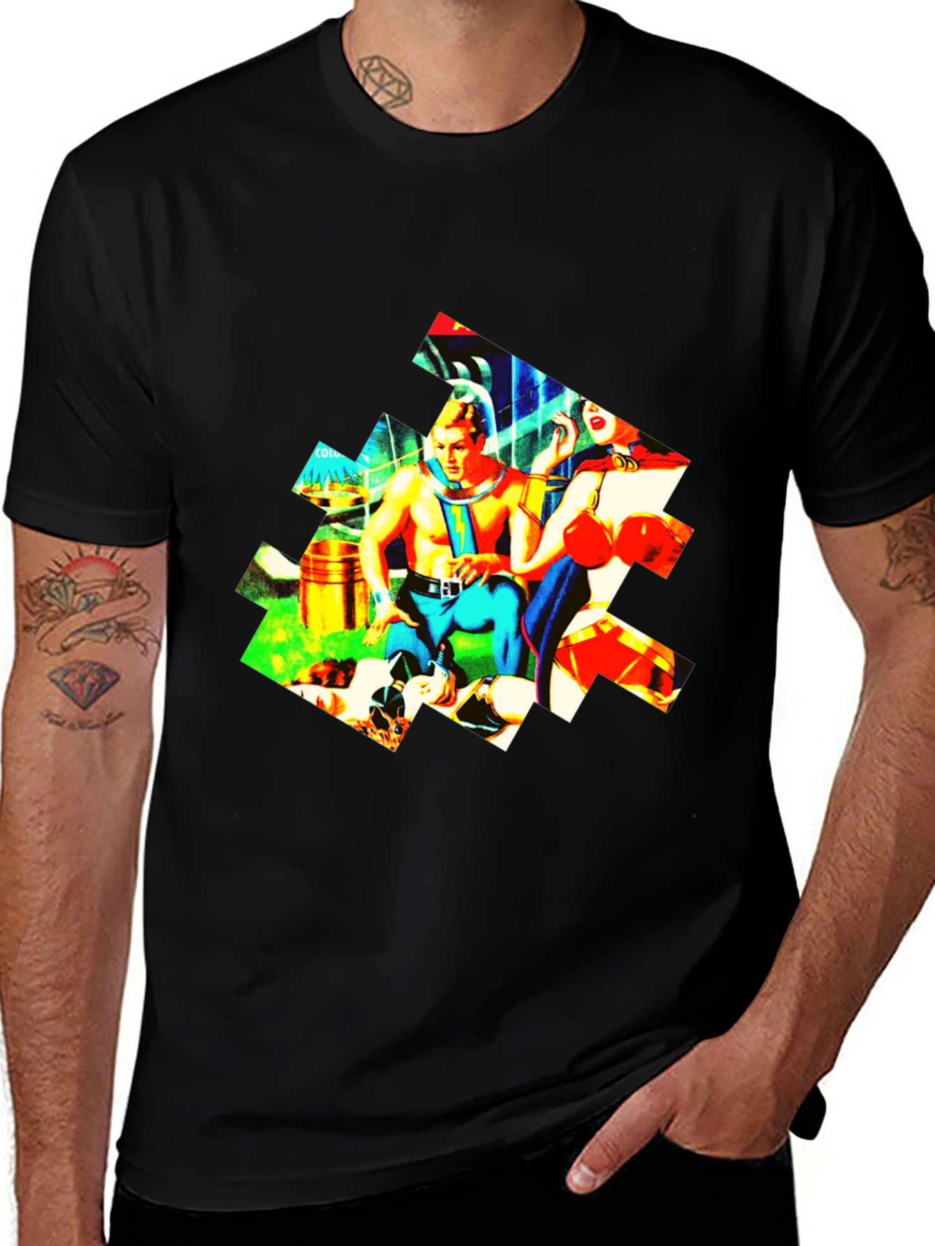Variant 3 of Retro Sci-Fi T-Shirt - Colorful Graphic Tee
