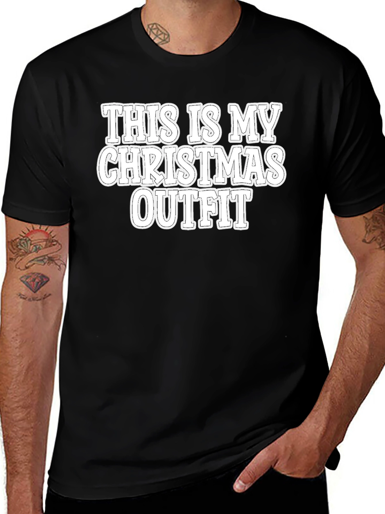Funny Christmas Outfit T-Shirt - Holiday Tee