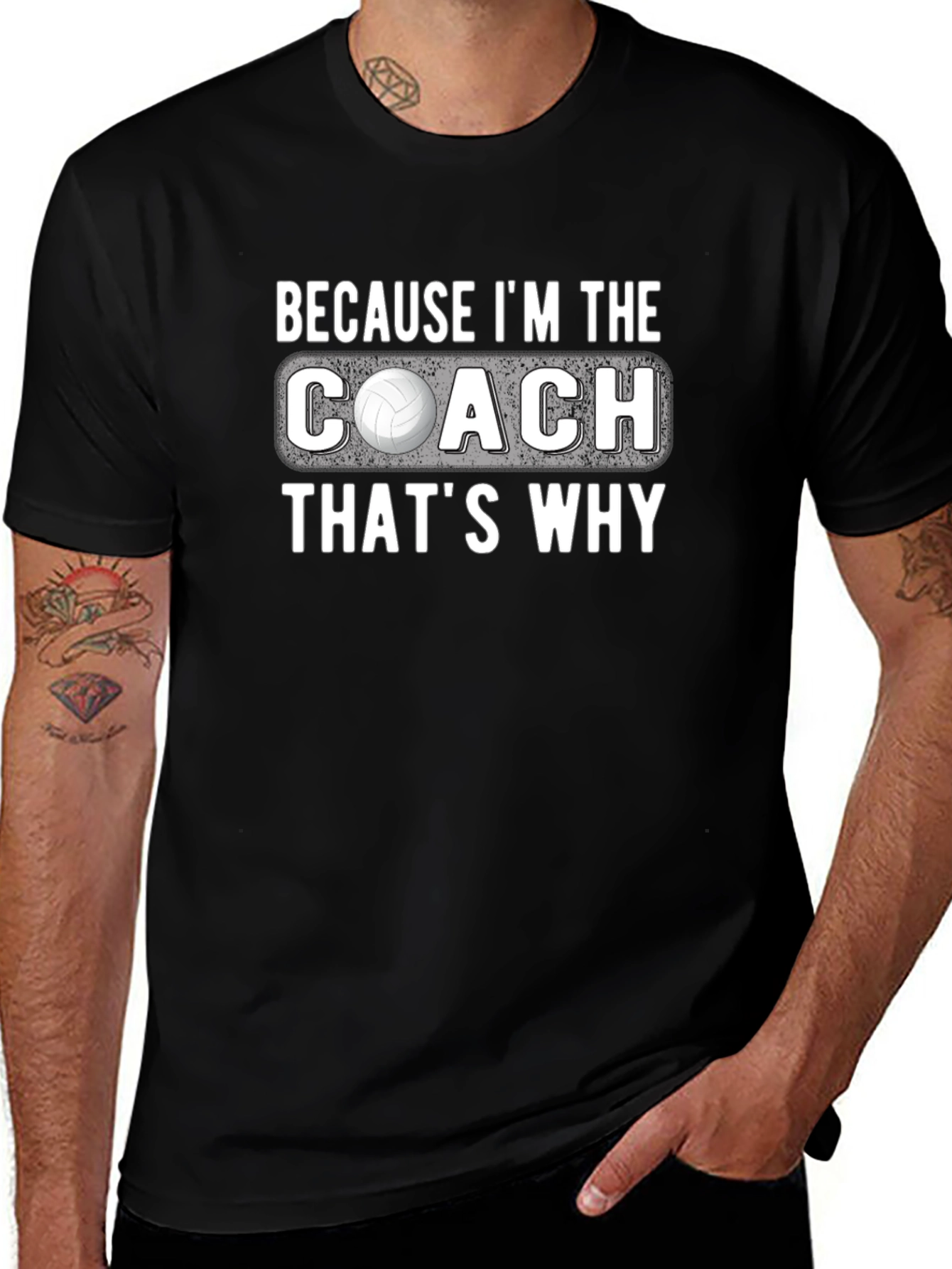 Variant 7 of Volleyball Coach Graphic T-Shirt