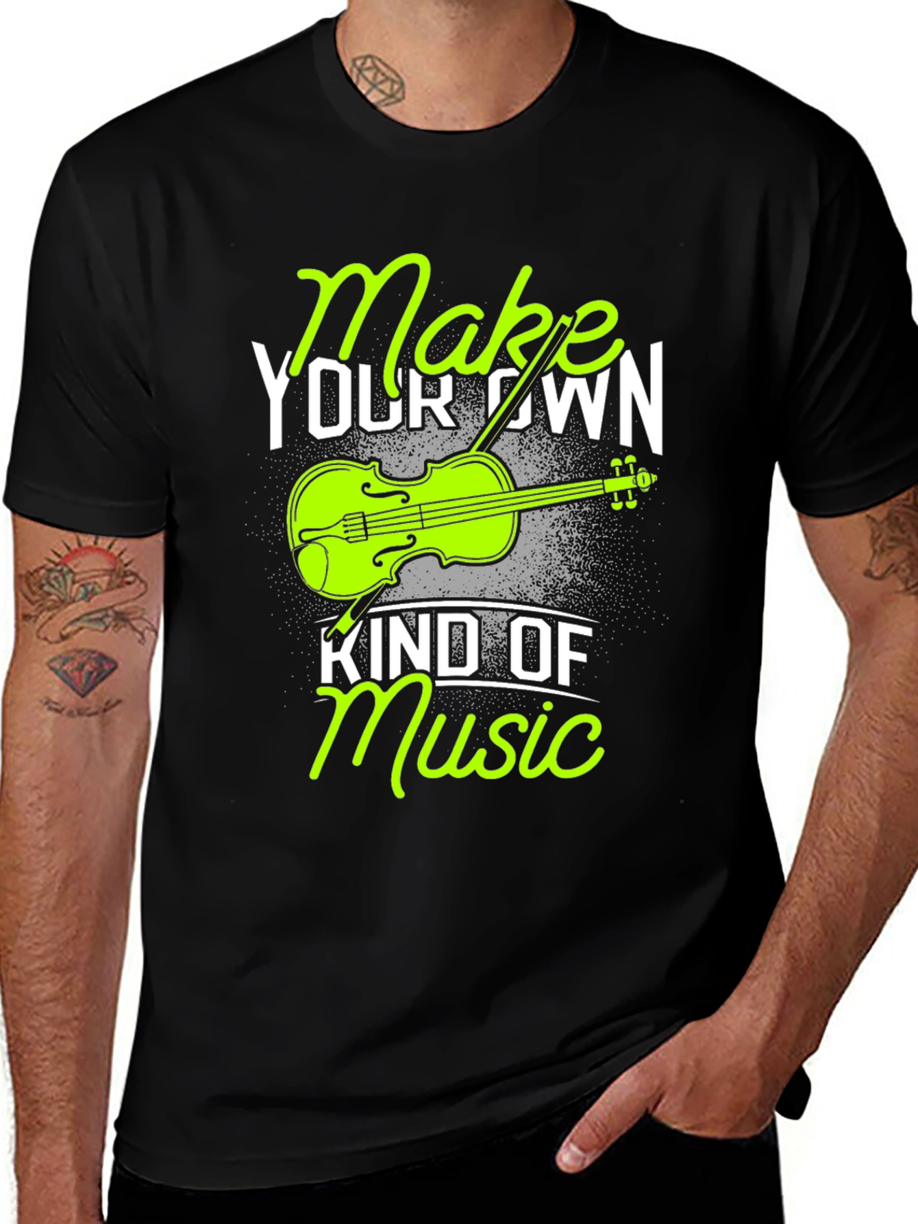 Variant 15 of Make Your Own Kind of Music T-Shirt - Violin Graphic Tee