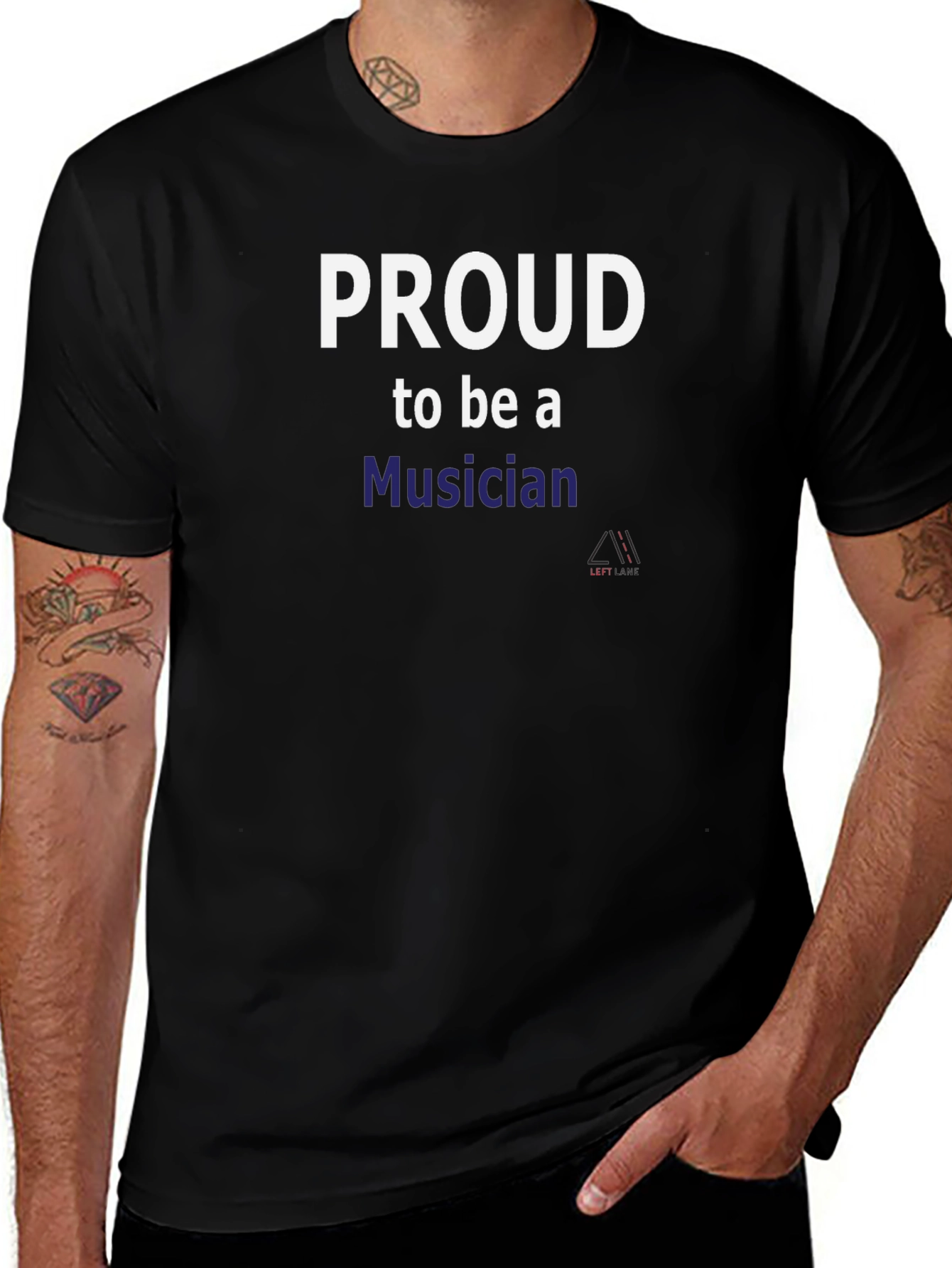 Variant 14 of Proud Musician Black Tee - Music Lover's Statement Shirt