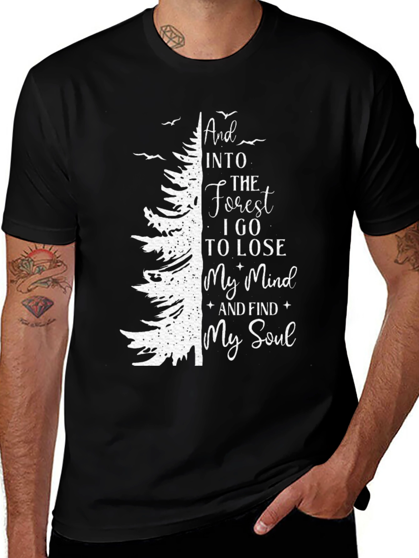 Variant 24 of Forest Soul Graphic Tee - Mens Black T-Shirt