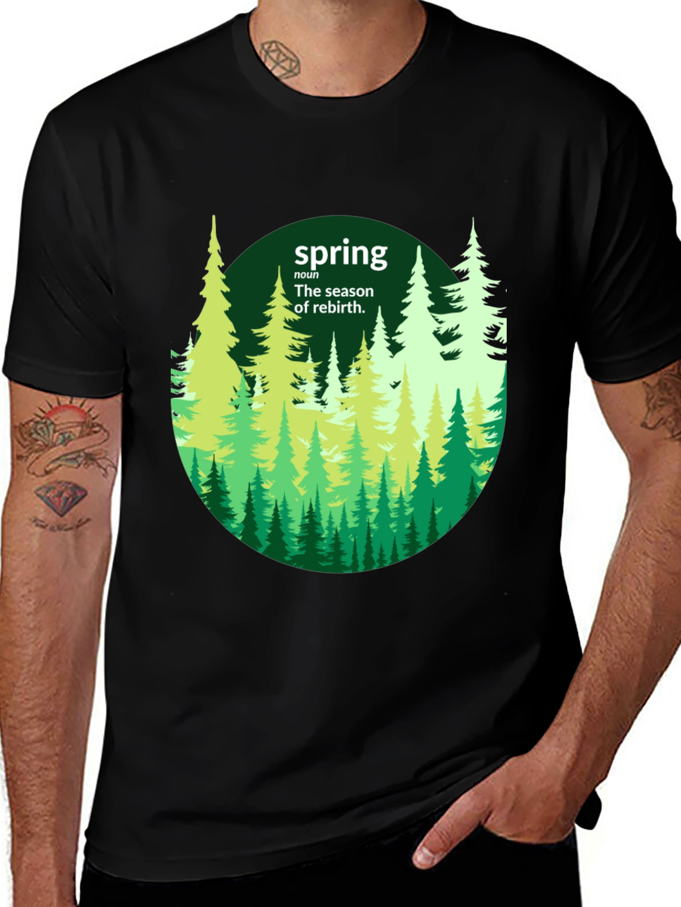 Variant 27 of Spring Trees Graphic T-Shirt - Season of Rebirth