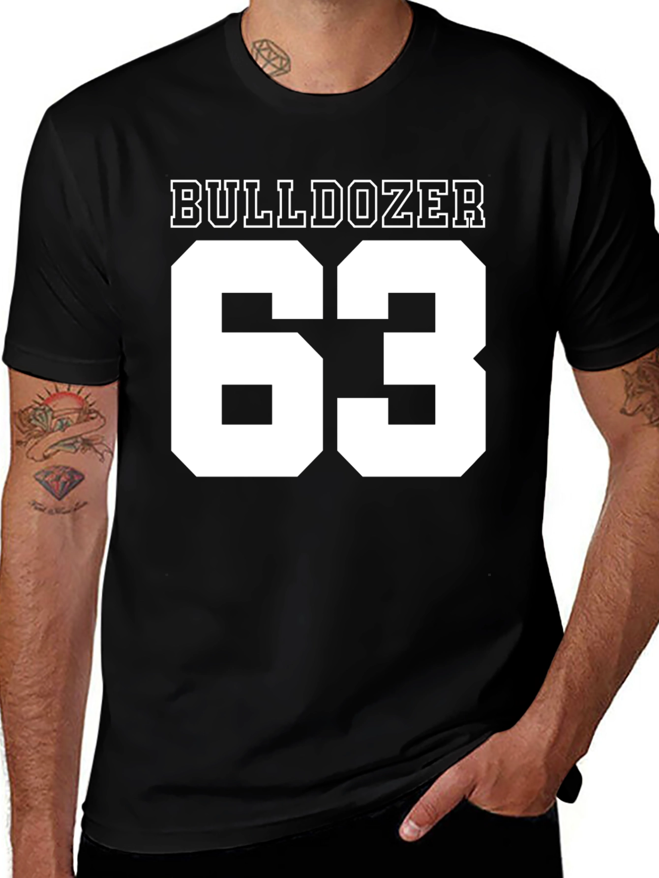 Variant 27 of Bulldozer 63 Black T-Shirt