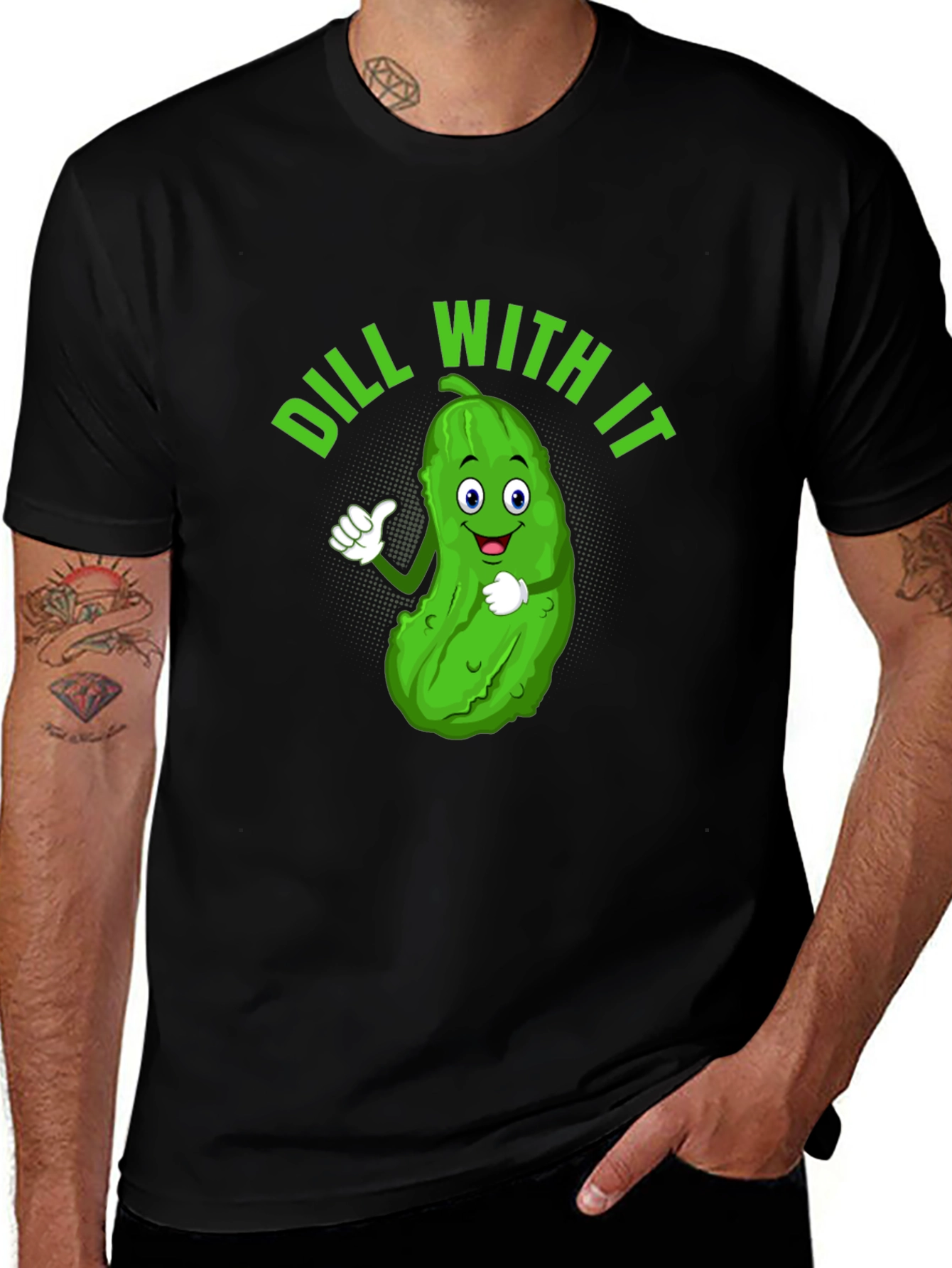 Variant 8 of Dill With It Funny Pickle Graphic Tee