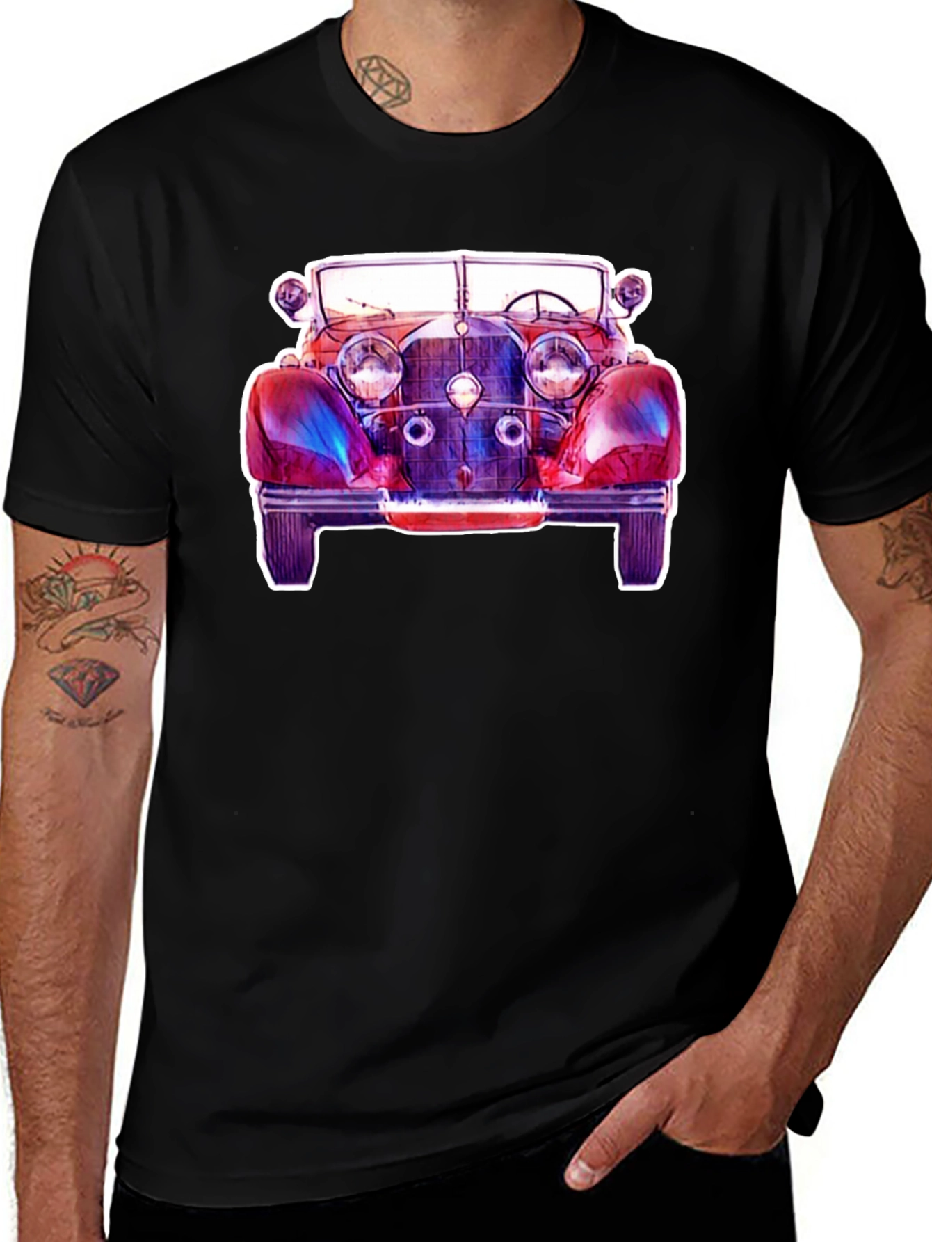 Variant 22 of Vintage Car Graphic Tee - Classic Auto Shirt