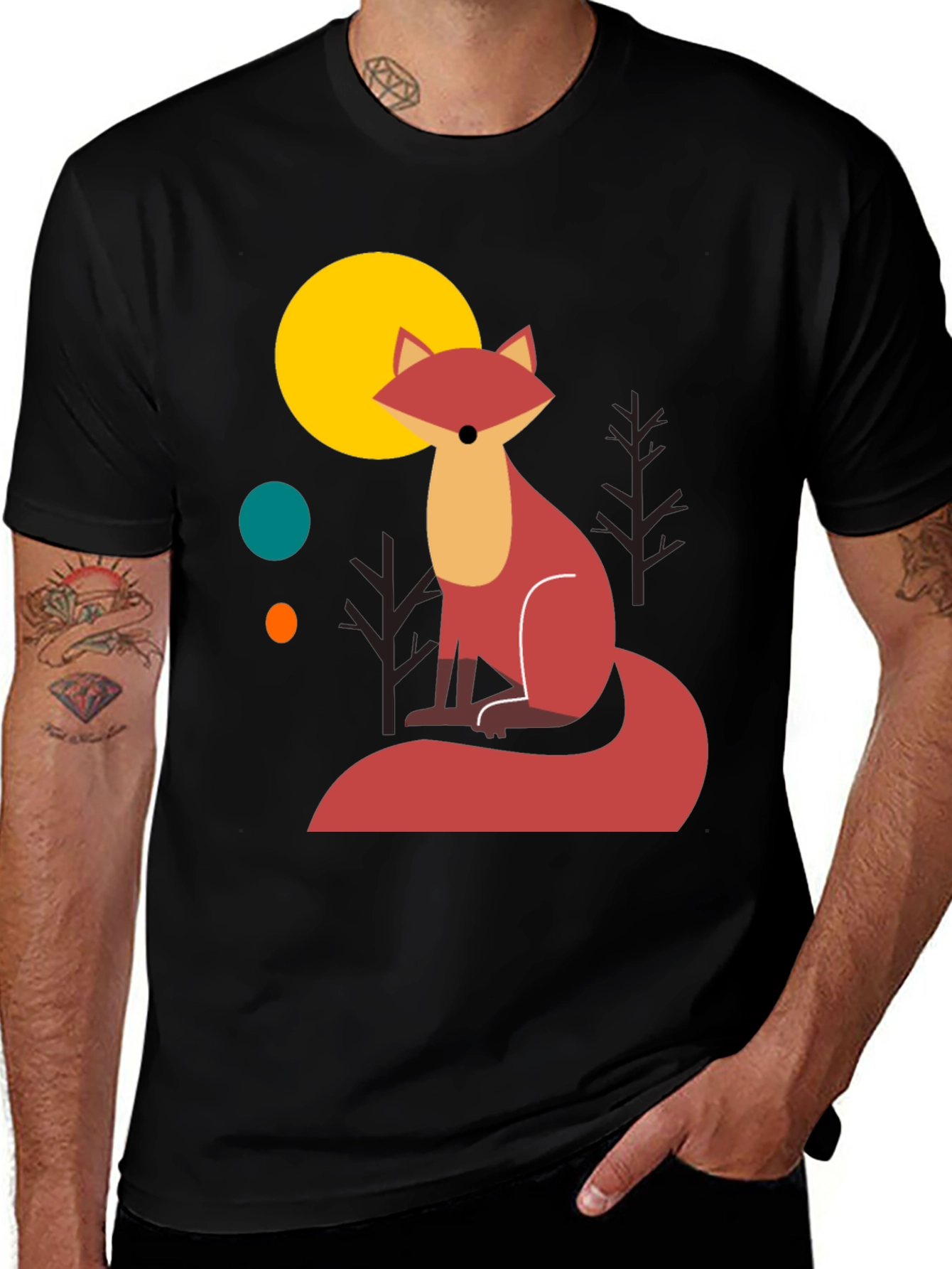 Variant 4 of Fox Graphic T-Shirt - Stylish Men's Tee