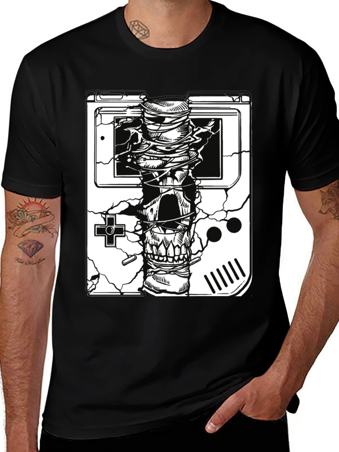 Variant 27 of Retro Gaming Skull T-Shirt