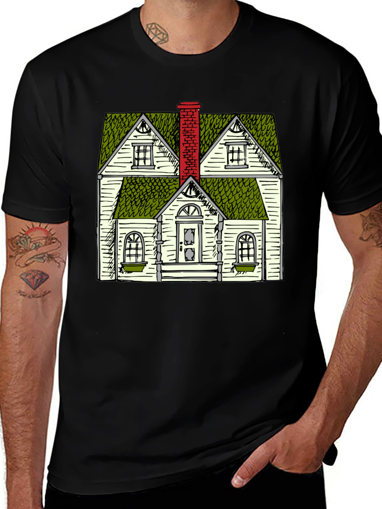 Variant 22 of House Graphic Tee - Classic Comfort