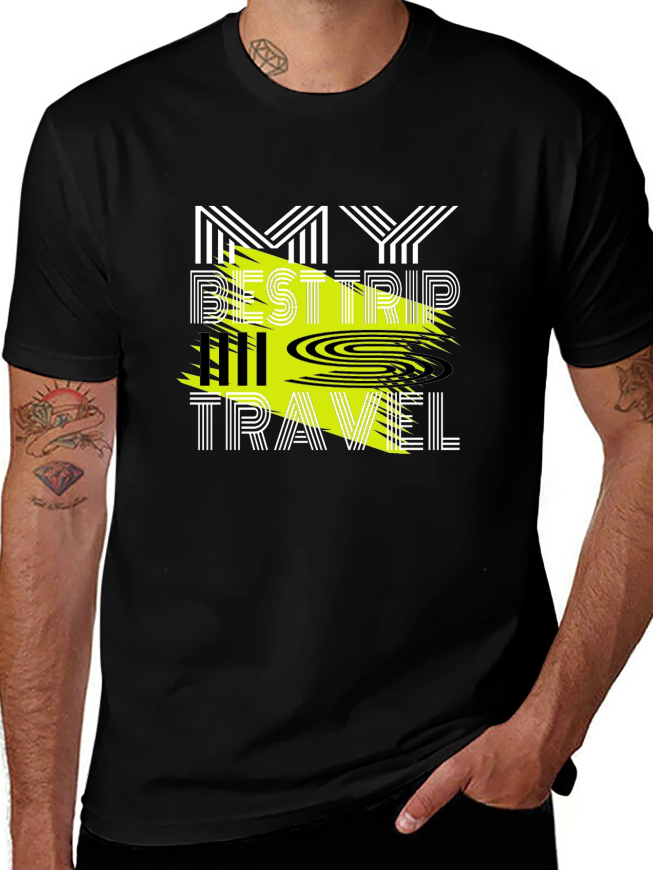My Best Trip All Travel Graphic Tee - Black