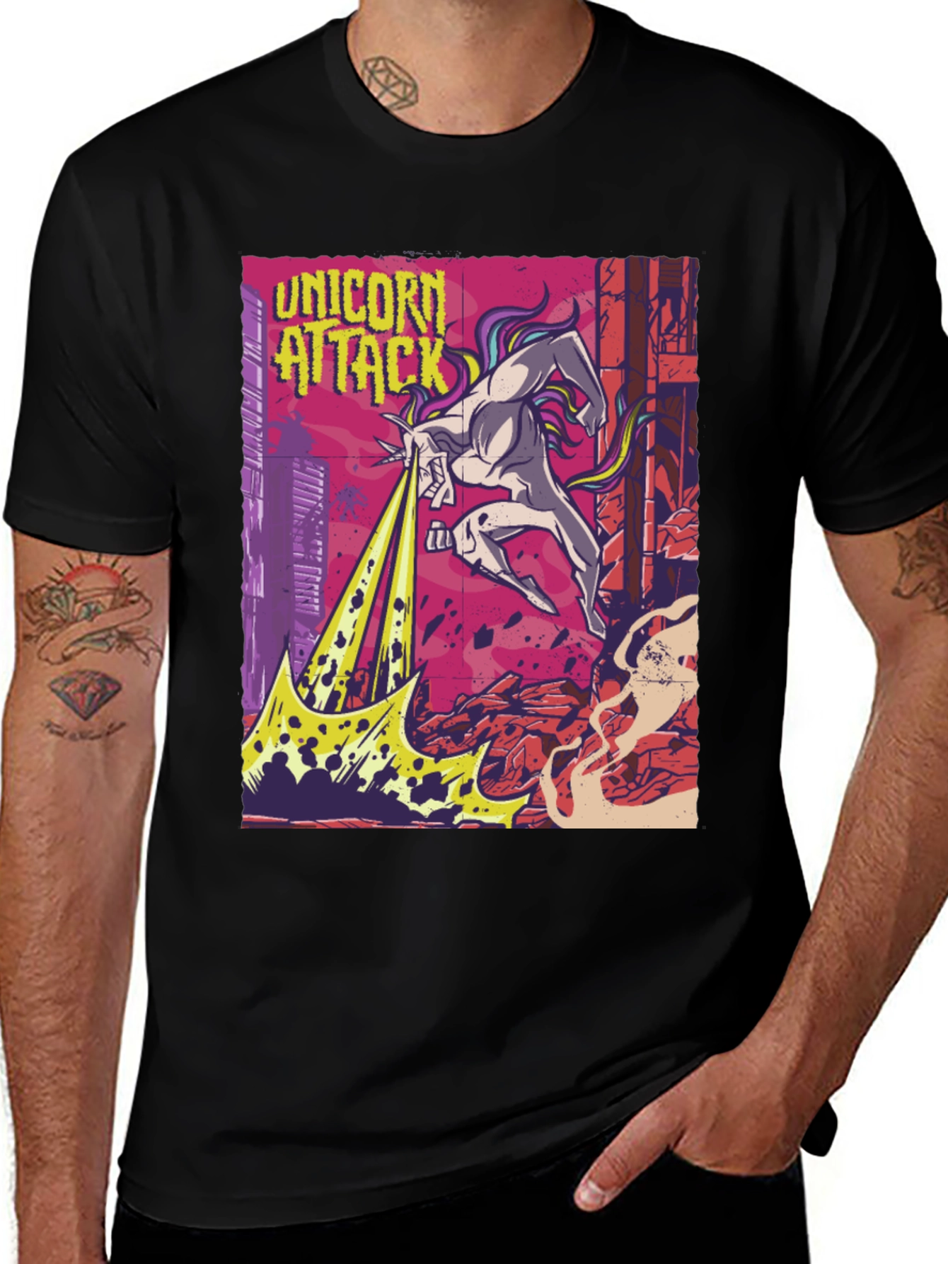 Unicorn Attack T-Shirt - Graphic Tee