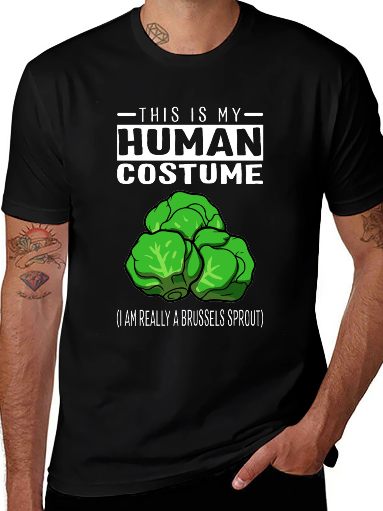 Variant 10 of Human Costume Brussels Sprout T-Shirt