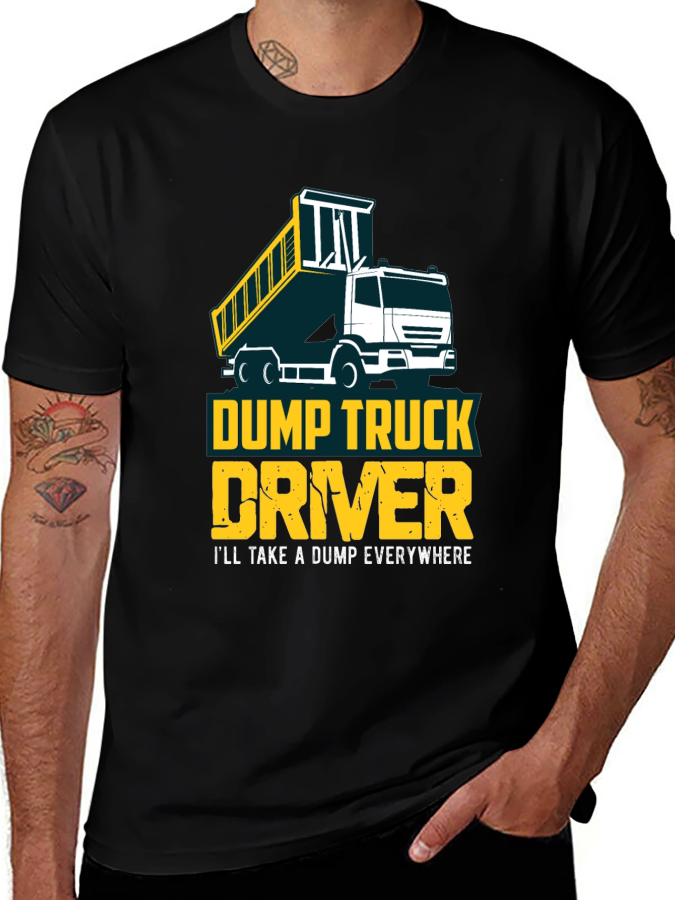Variant 25 of Dump Truck Driver T-Shirt - Funny Construction Tee