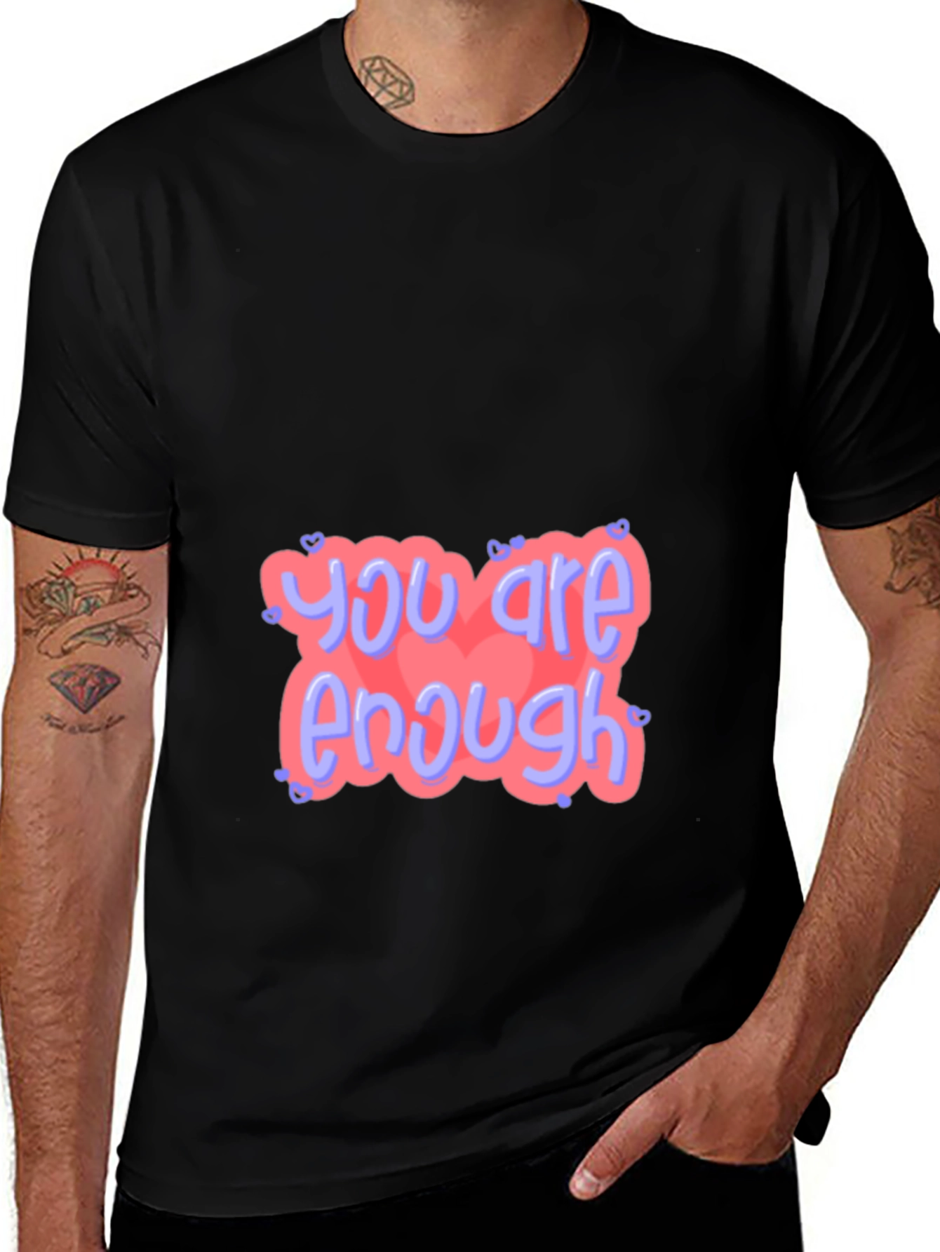 You Are Enough Graphic Tee - Positive Vibes