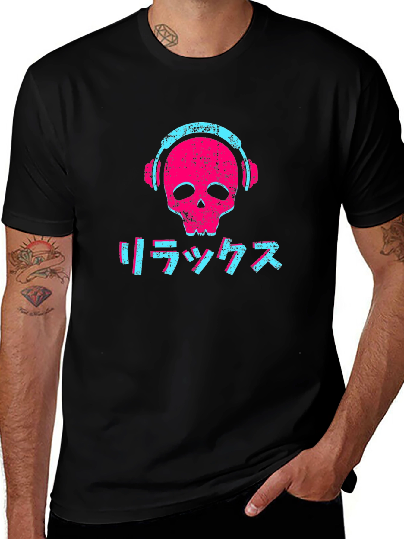 Variant 15 of Relax Skull Graphic Tee - Edgy Streetwear