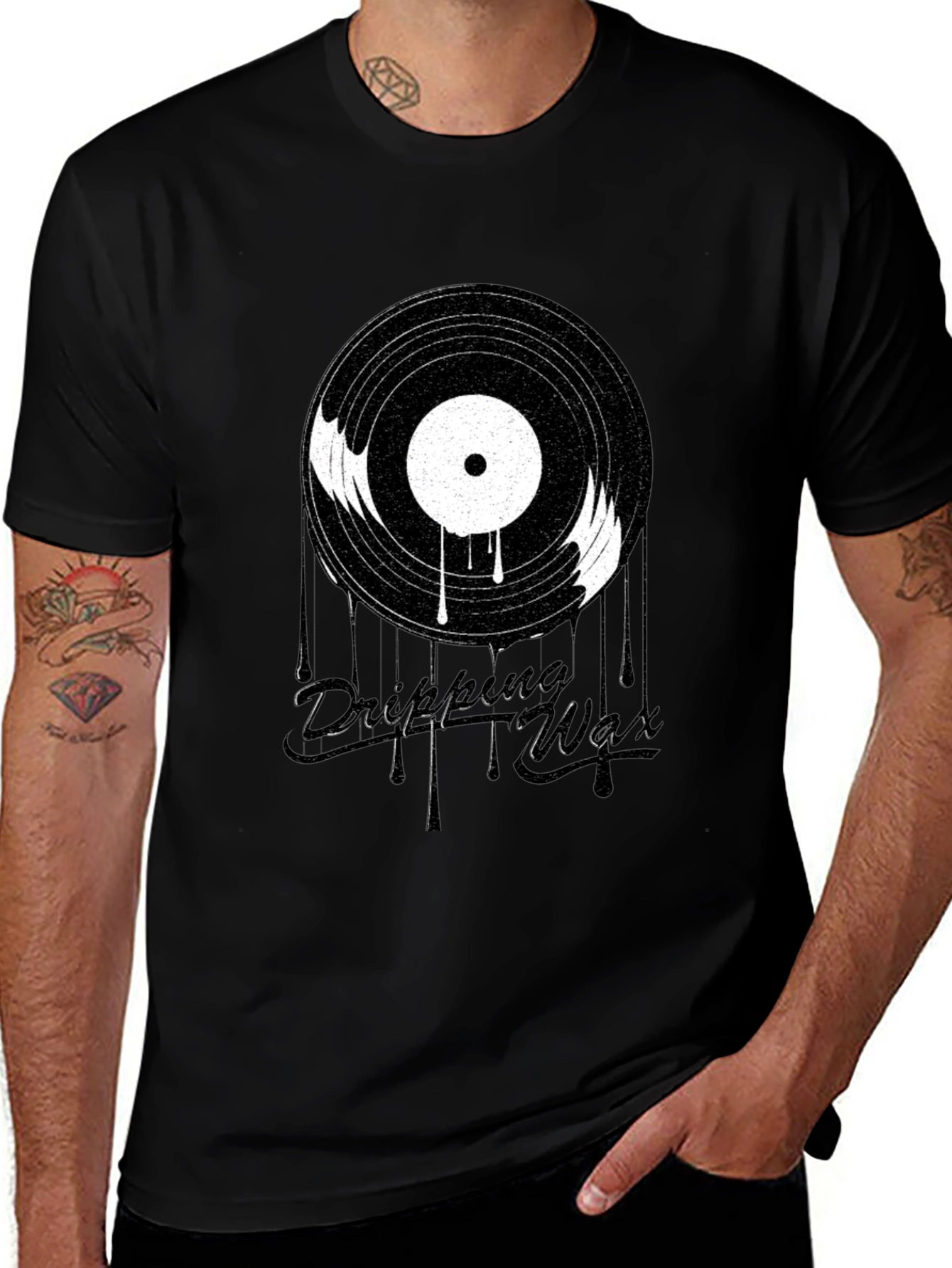 Variant 23 of Dripping Wax Vinyl Graphic T-Shirt