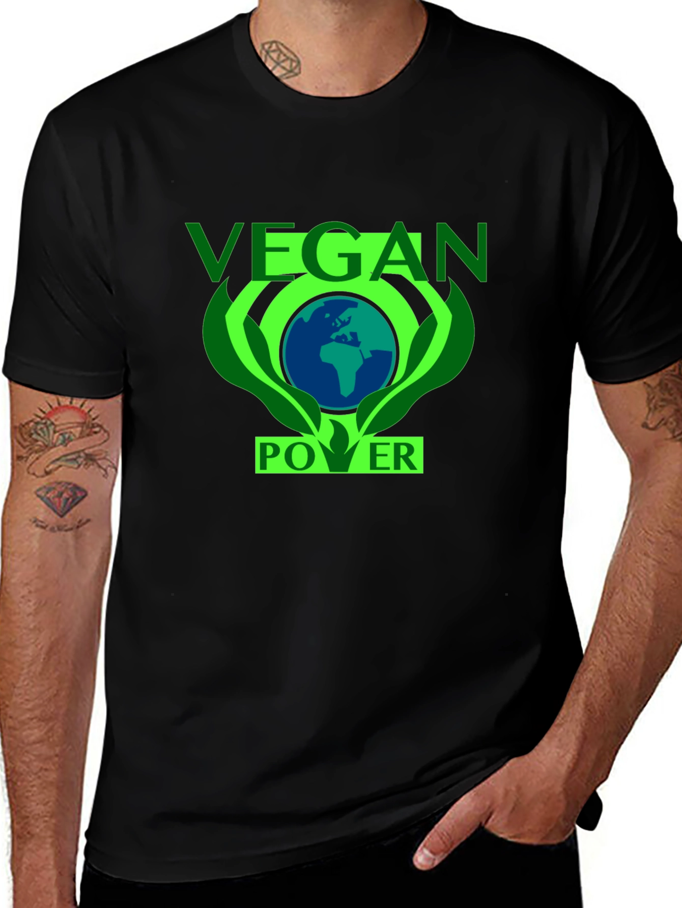 Vegan Power T-Shirt - Earth Friendly Design