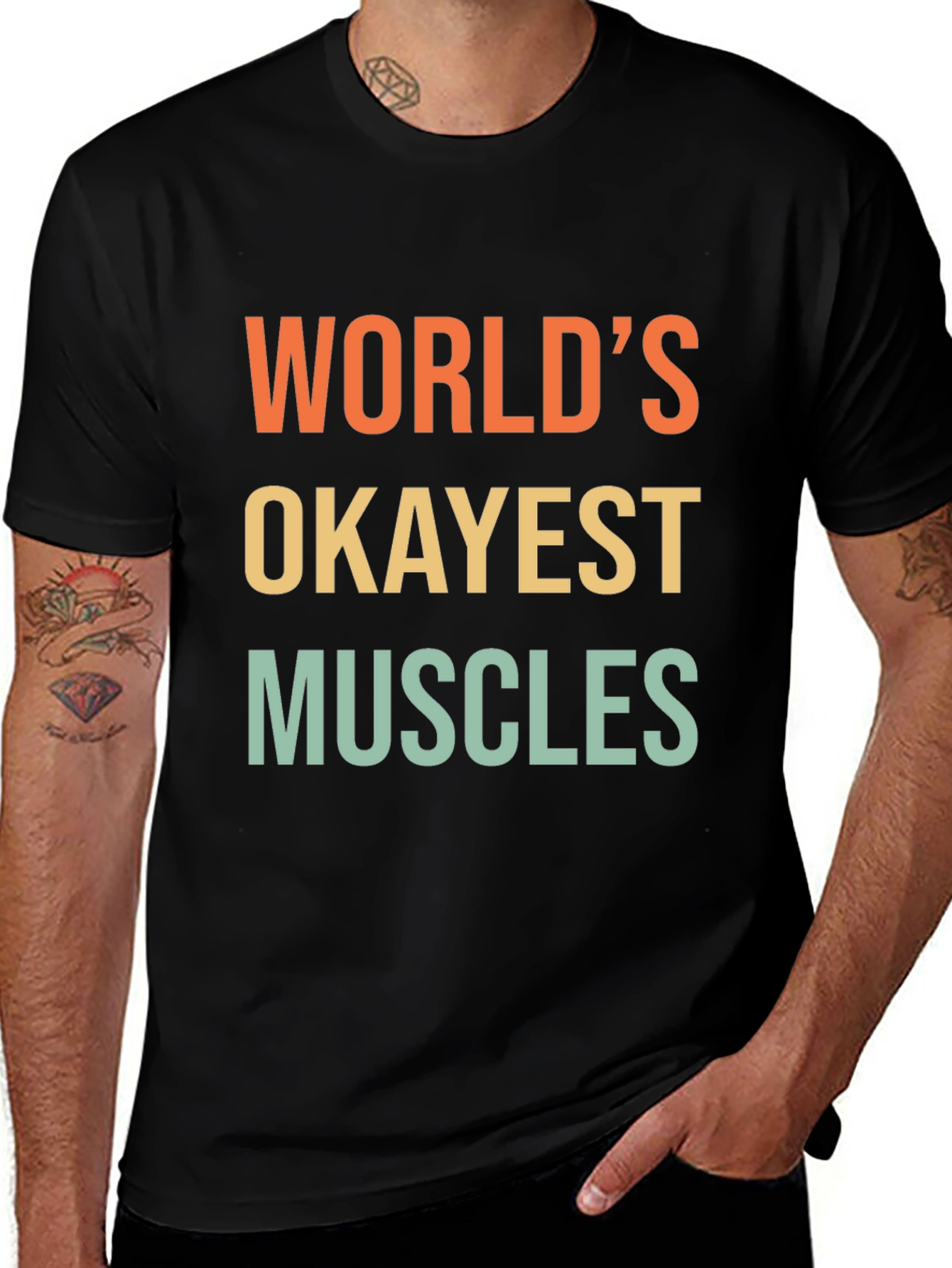 Variant 8 of World's Okayest Muscles Graphic T-Shirt