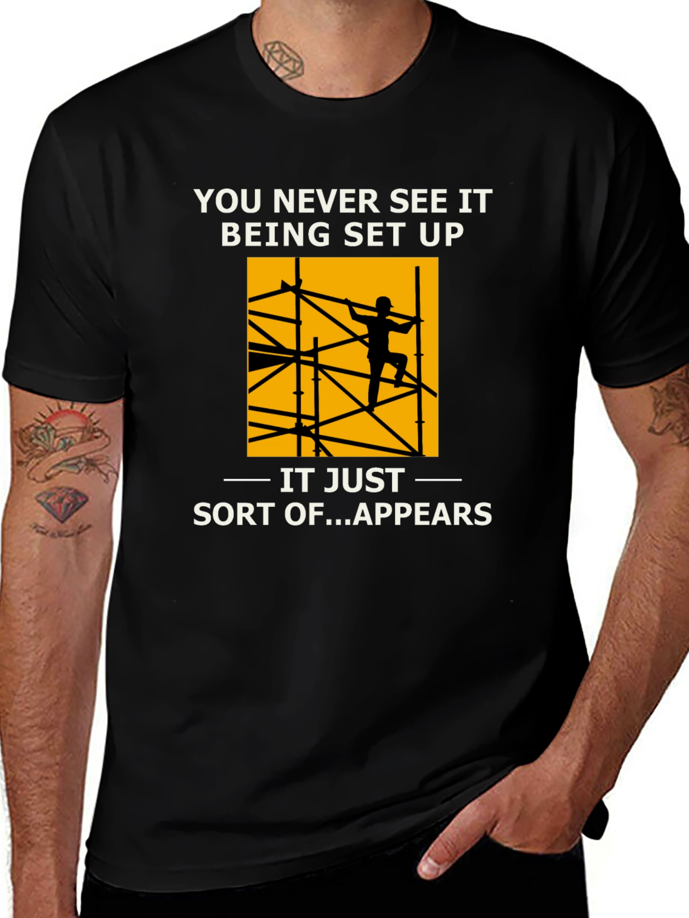 Variant 28 of Construction Worker T-Shirt: You Never See It
