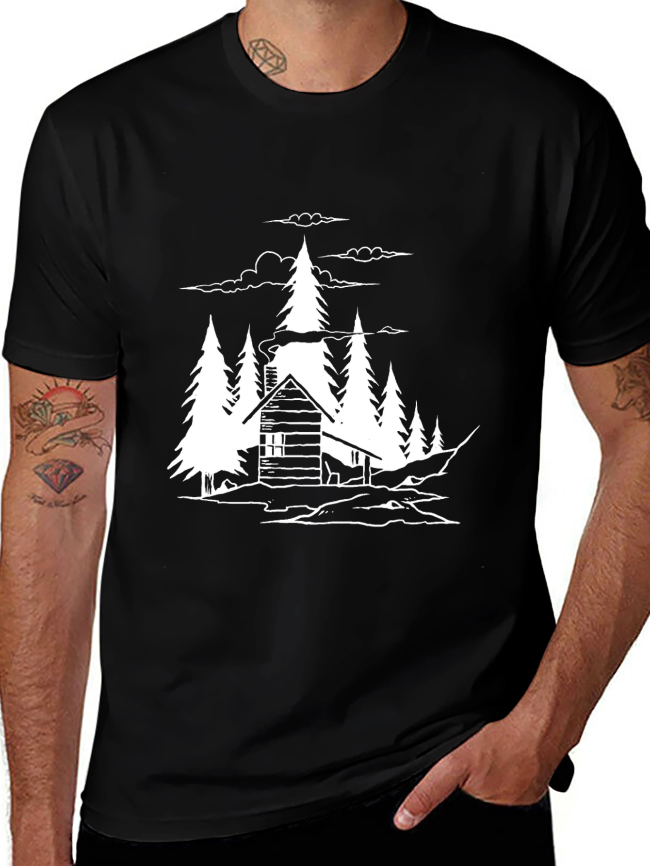 Variant 16 of Cabin in the Woods Graphic Tee - Black