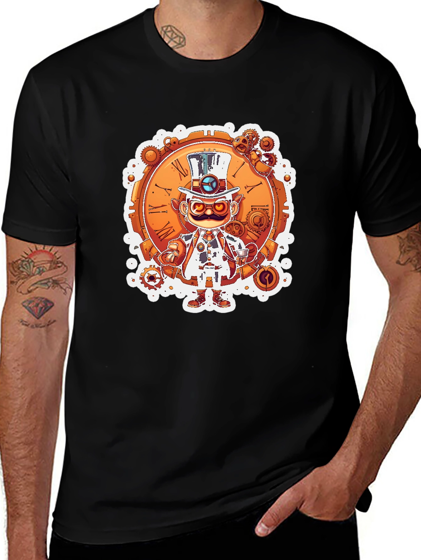 Variant 21 of Steampunk Character Graphic T-Shirt - Unique Design