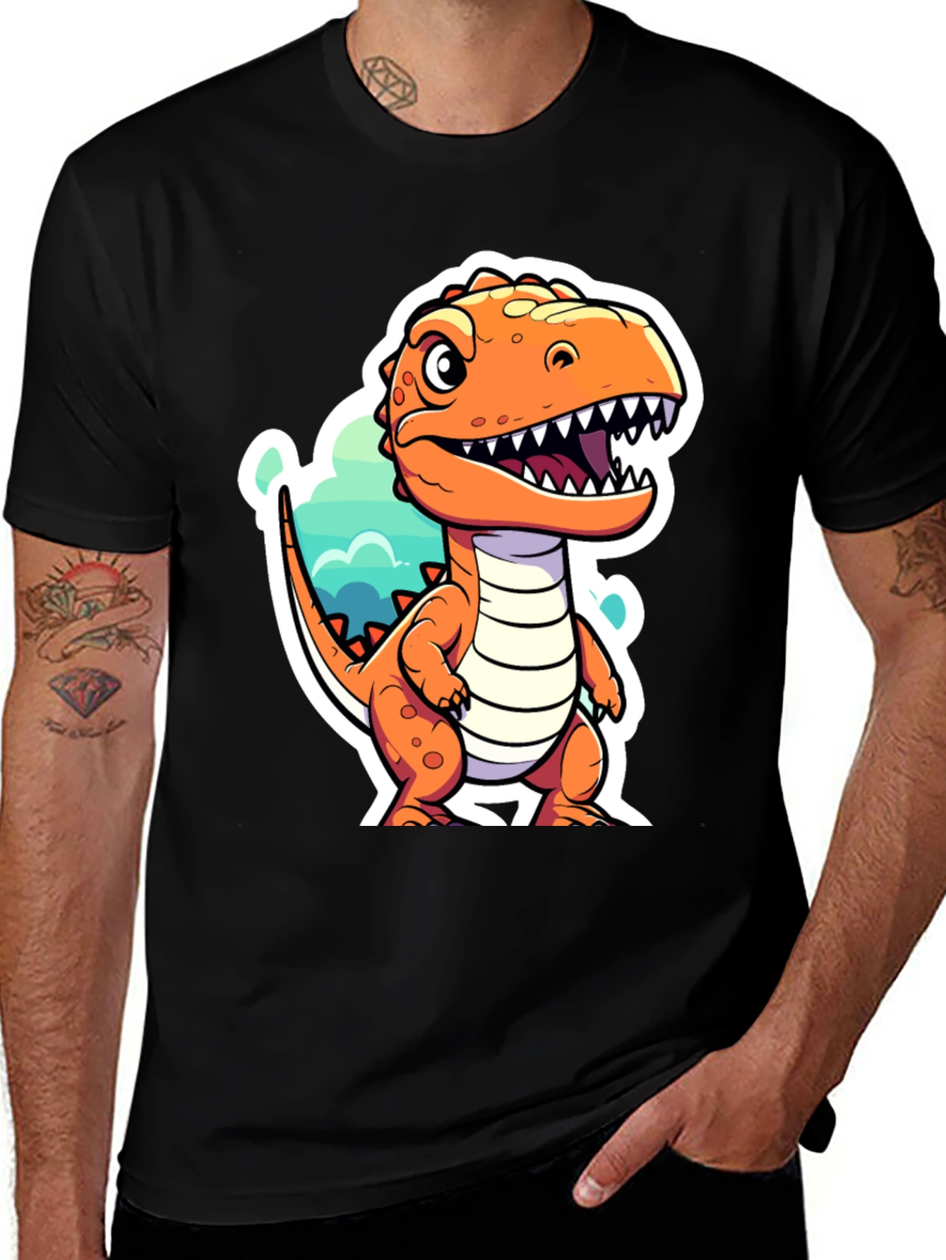 Variant 4 of Cartoon Dinosaur Graphic T-Shirt
