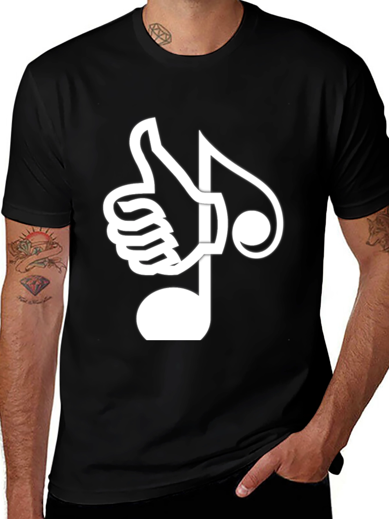 Variant 15 of Music Lover T-Shirt - Thumbs Up Graphic