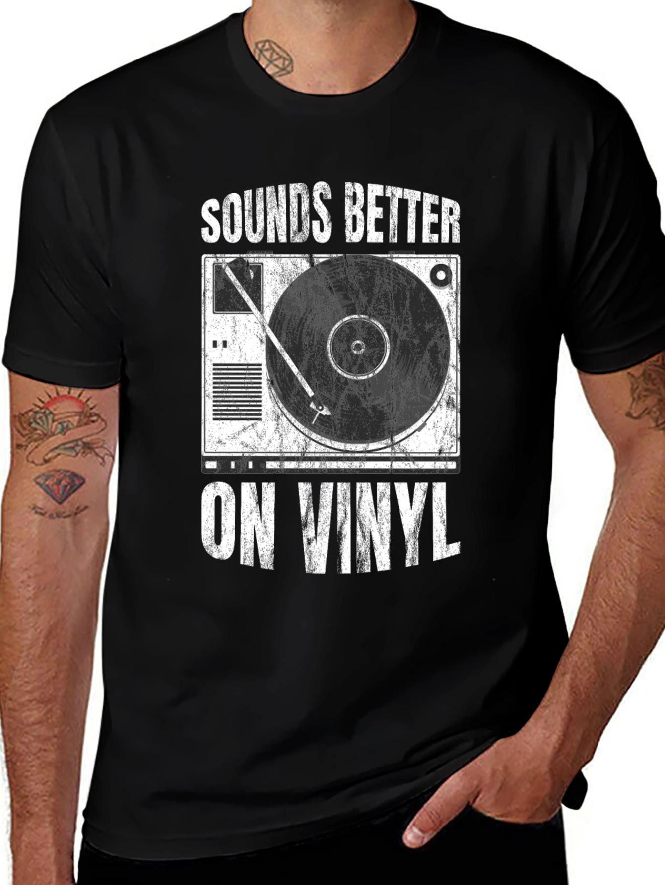 Variant 15 of Sounds Better on Vinyl Black T-Shirt