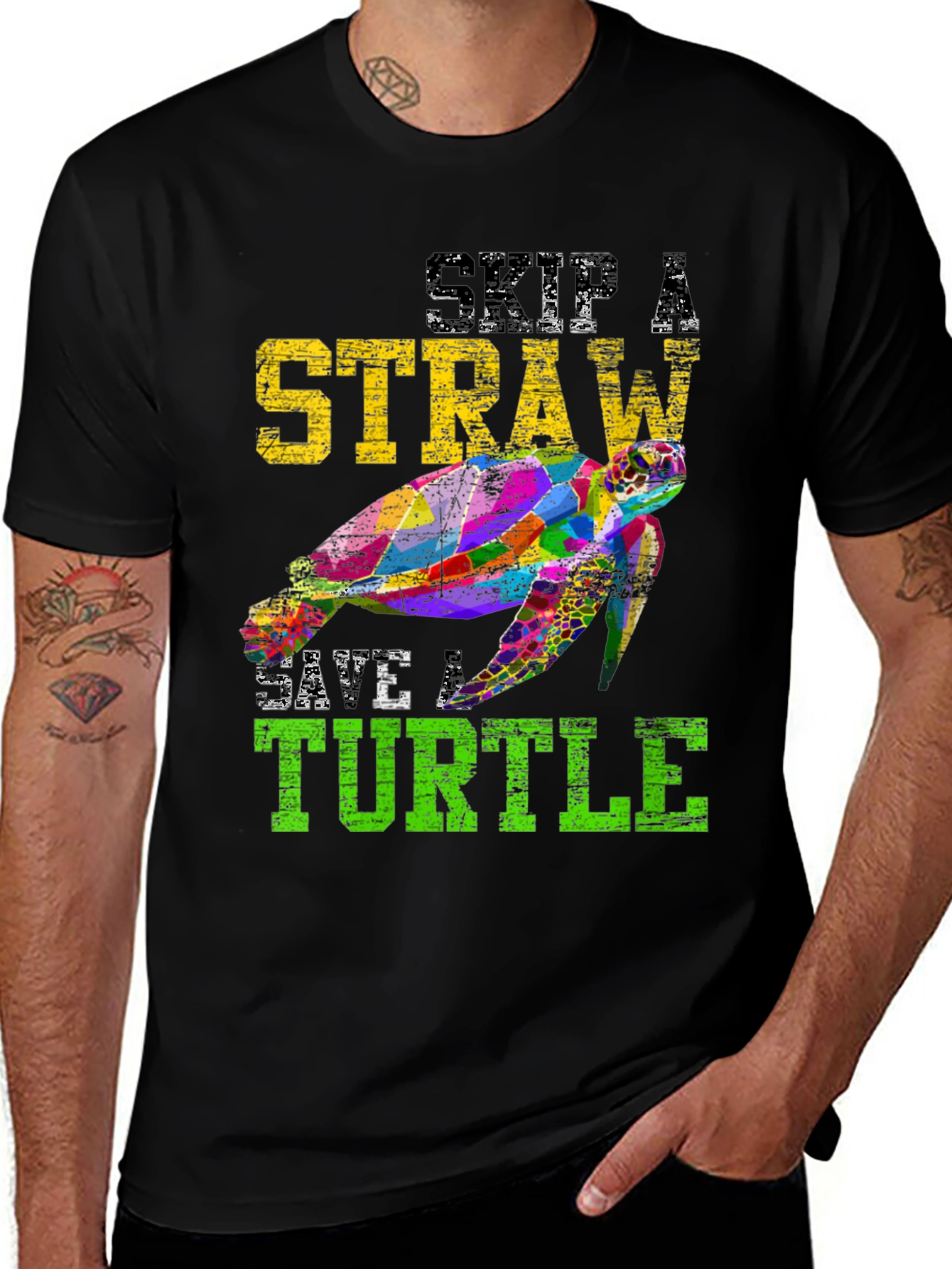 Skip A Straw Save A Turtle Graphic Tee
