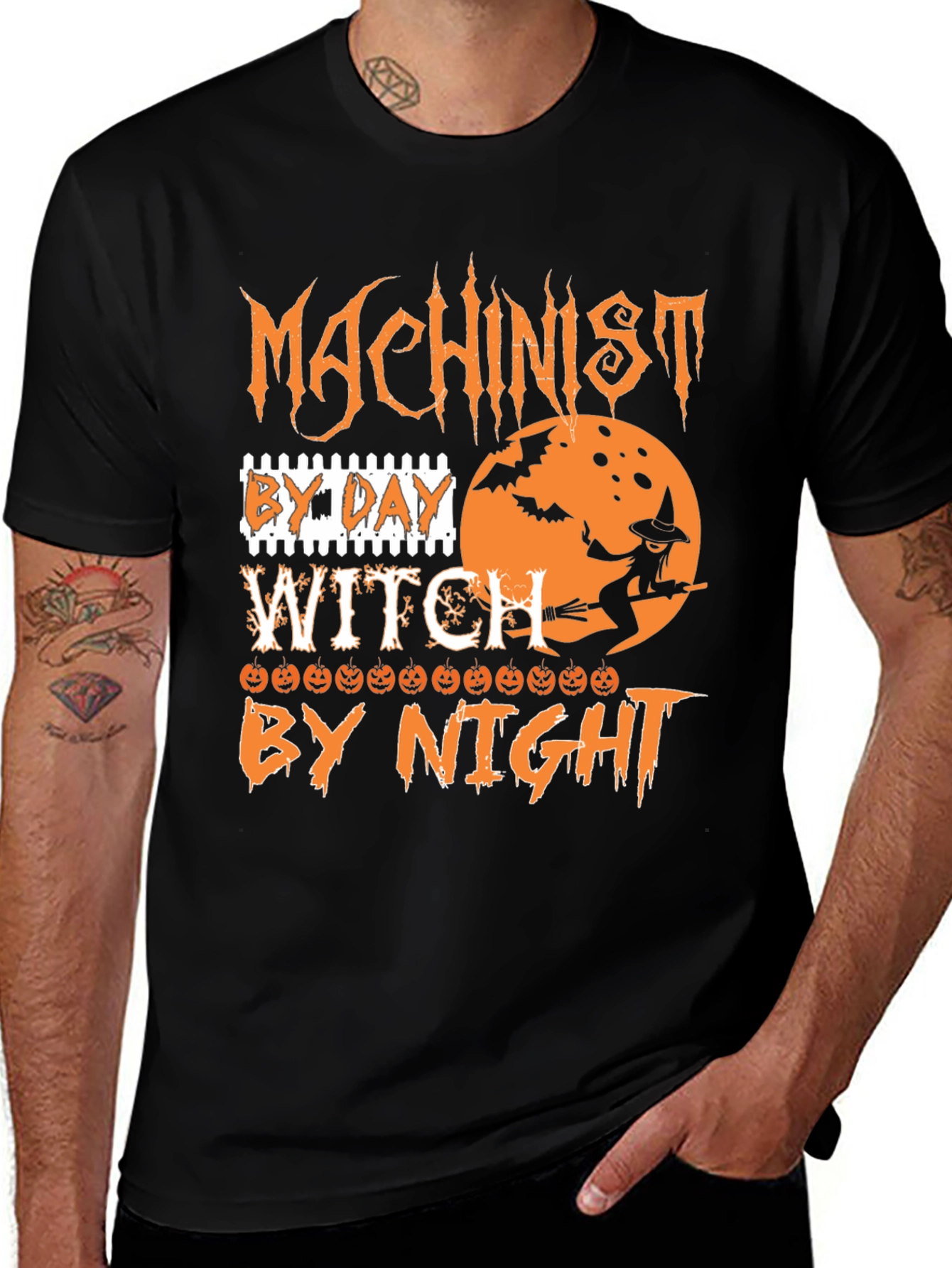 Machinist Witch Halloween T-Shirt