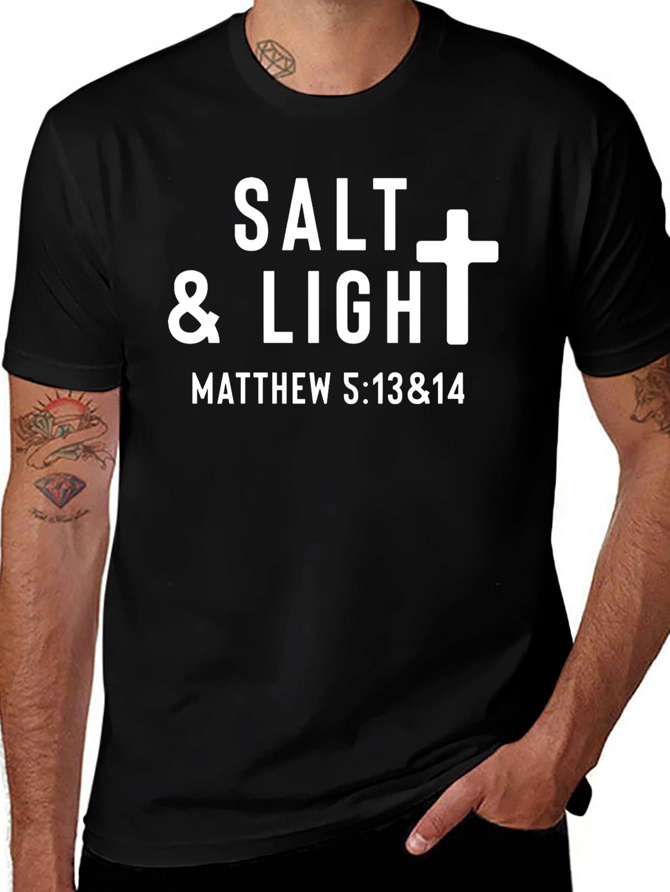 Variant 21 of Salt and Light Graphic T-Shirt - Christian Verse