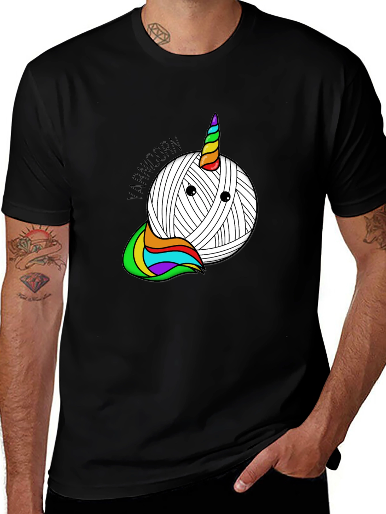 Variant 13 of Yarnicorn Graphic Tee - Cute Knitter T-Shirt