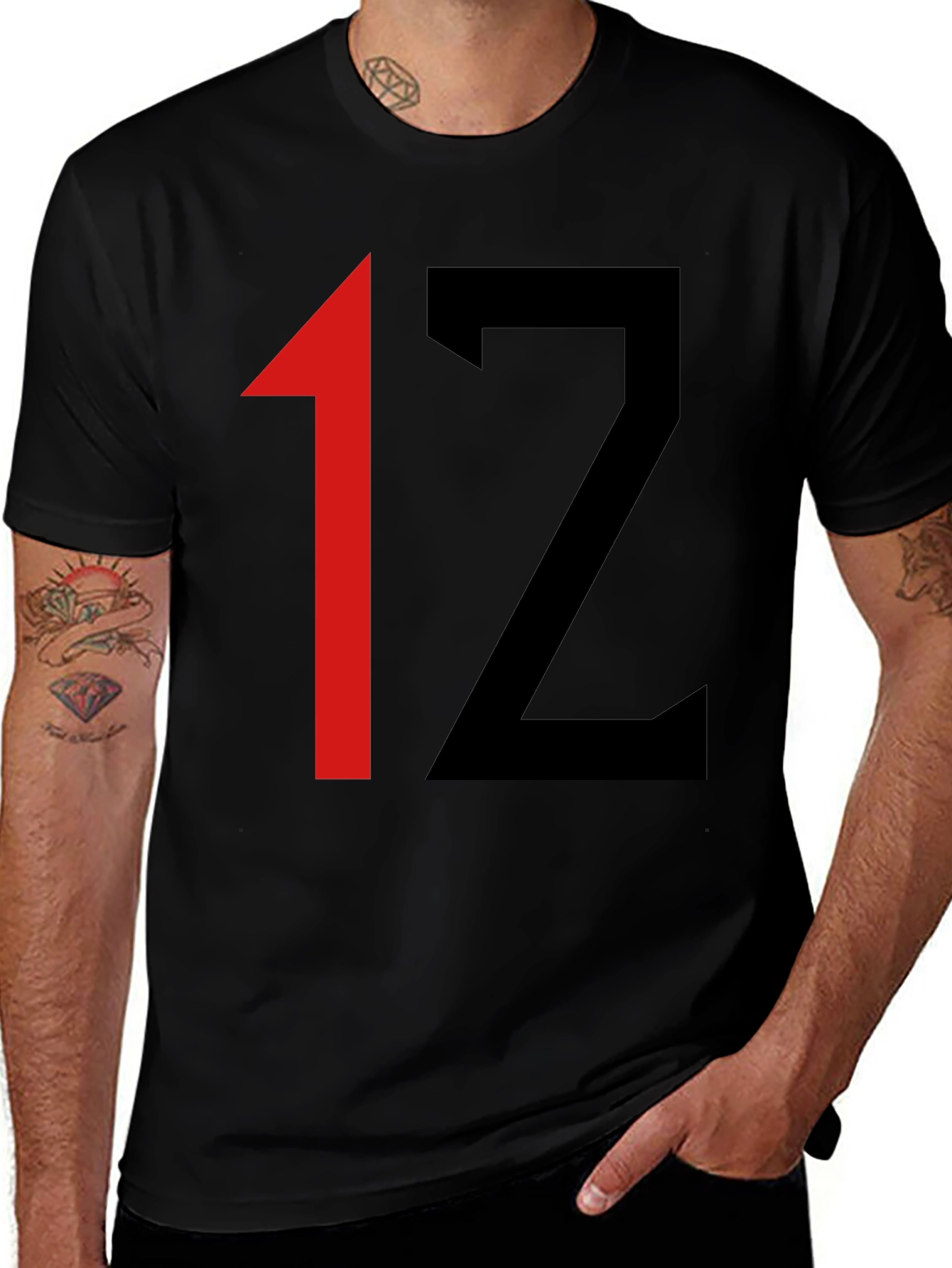 Variant 2 of Bold Graphic Tee - Number 12 Design
