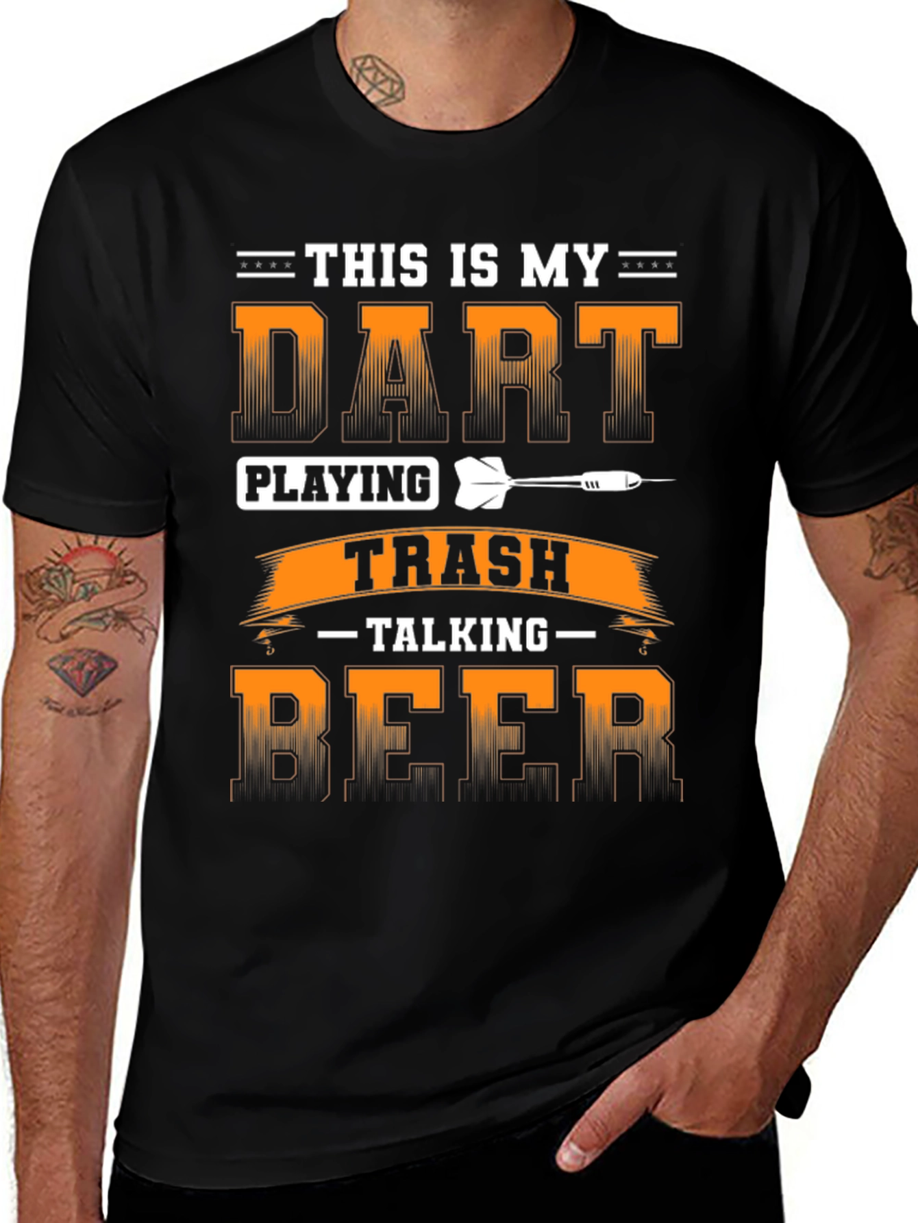 Variant 25 of Dart Playing Trash Talking Beer T-Shirt