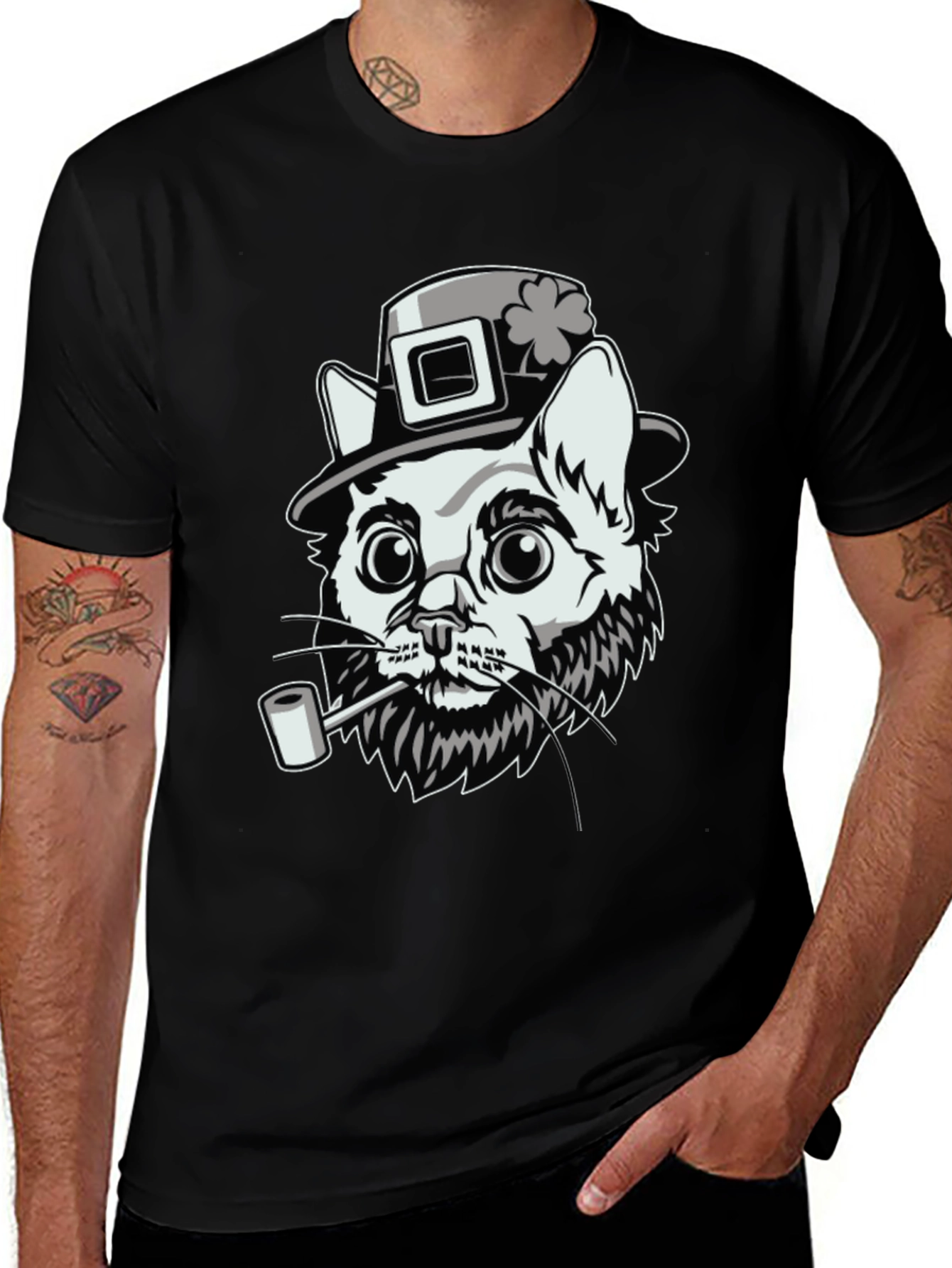 Variant 8 of Lucky Cat Leprechaun T-Shirt