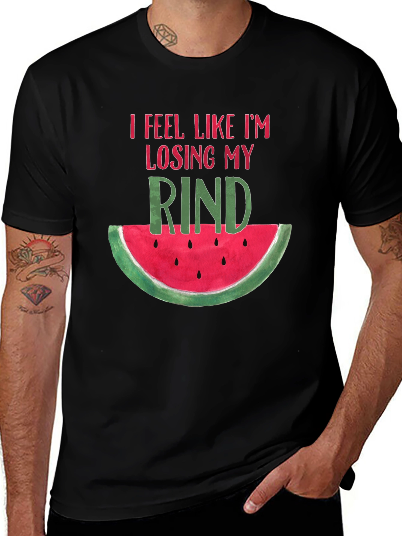 Variant 7 of Losing My Rind Funny Watermelon Graphic Tee