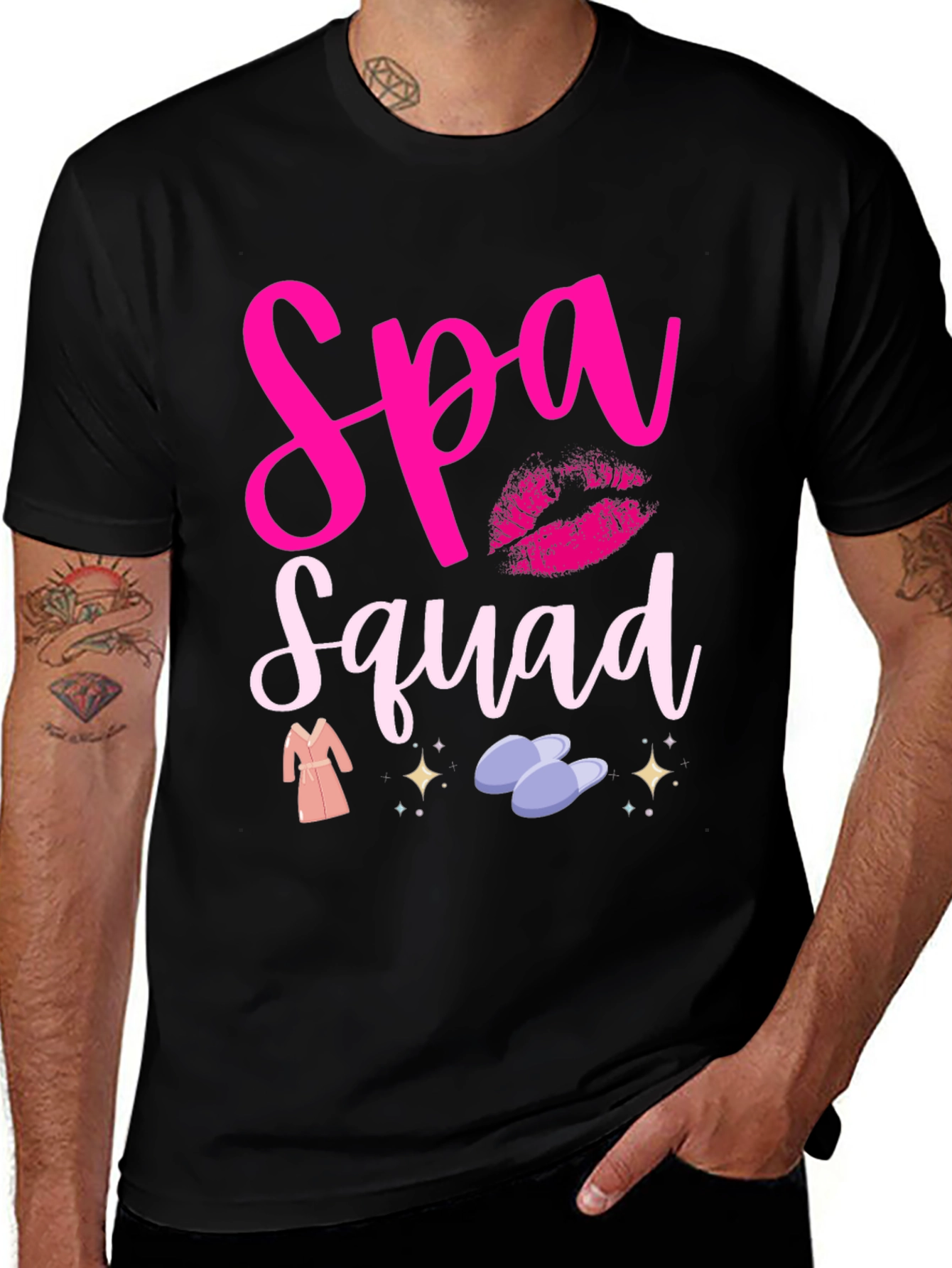 Variant 21 of Spa Squad Graphic Tee - Relax in Style