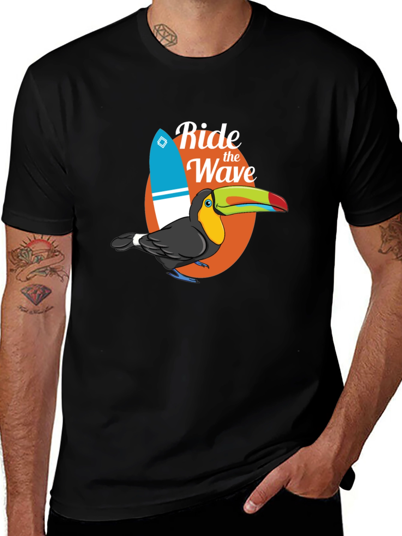 Variant 9 of Ride the Wave Toucan Graphic T-Shirt