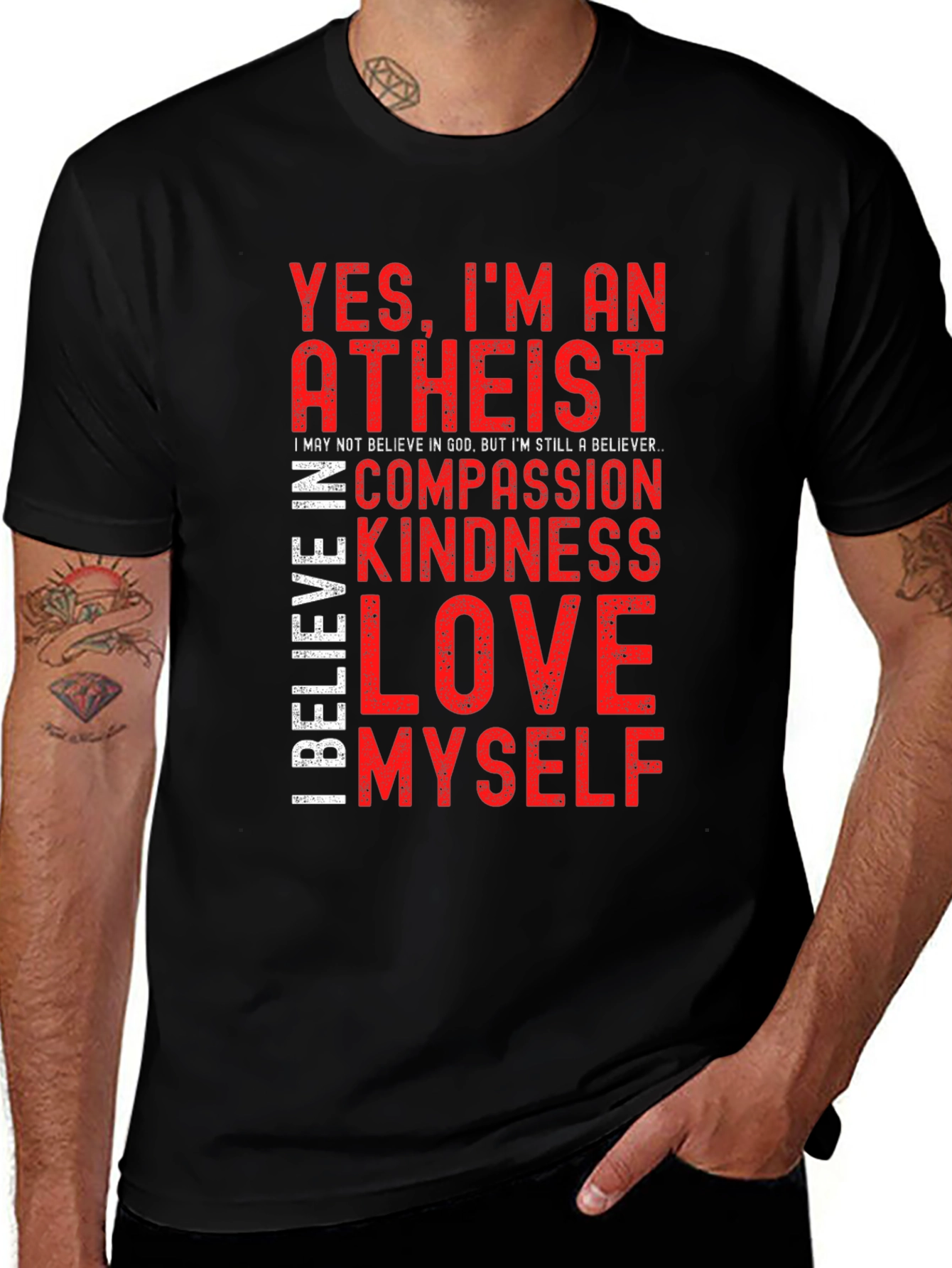 Variant 19 of Atheist Beliefs Graphic T-Shirt