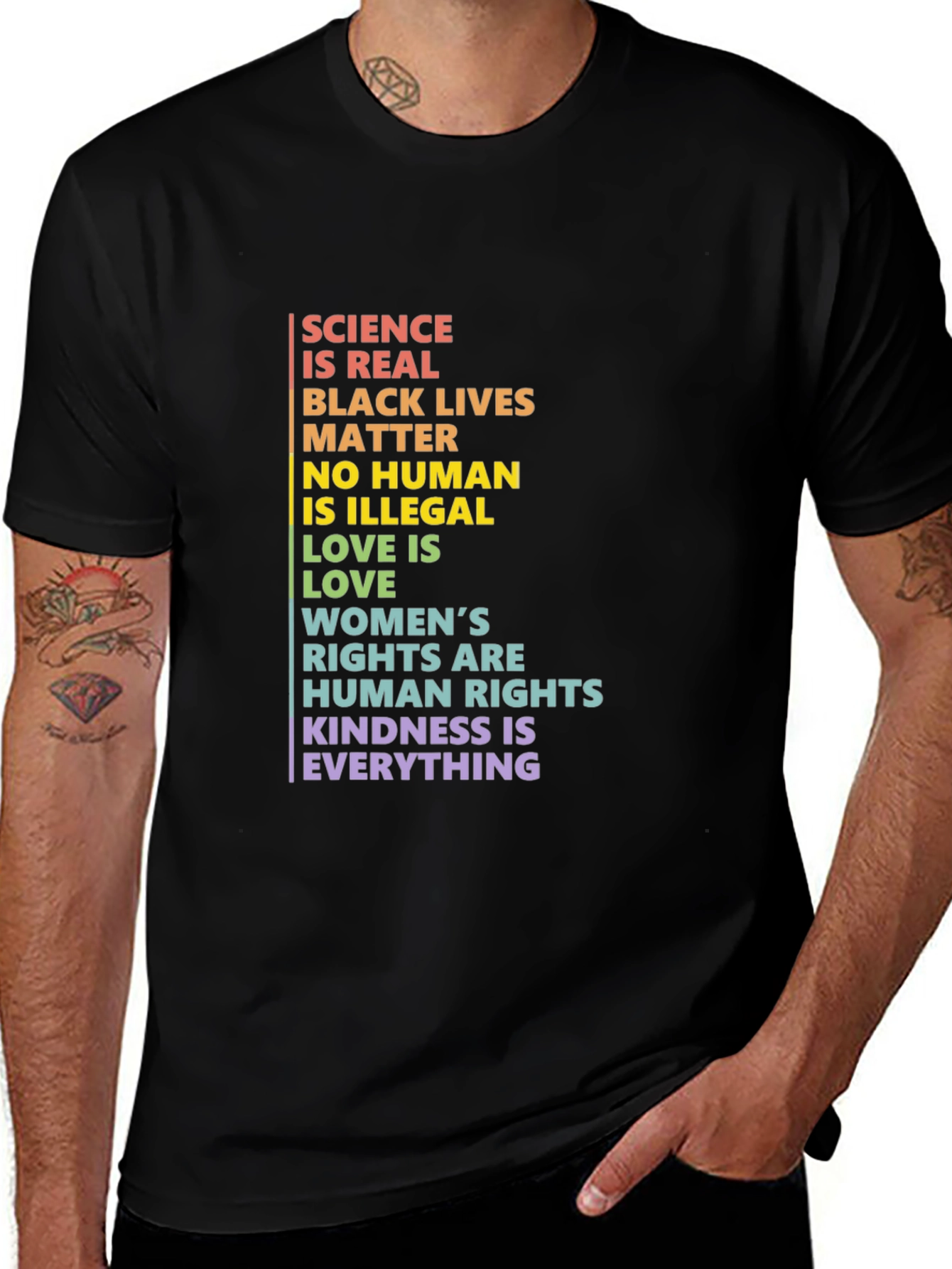 Variant 4 of Equality Matters T-Shirt: Science, Love, Rights