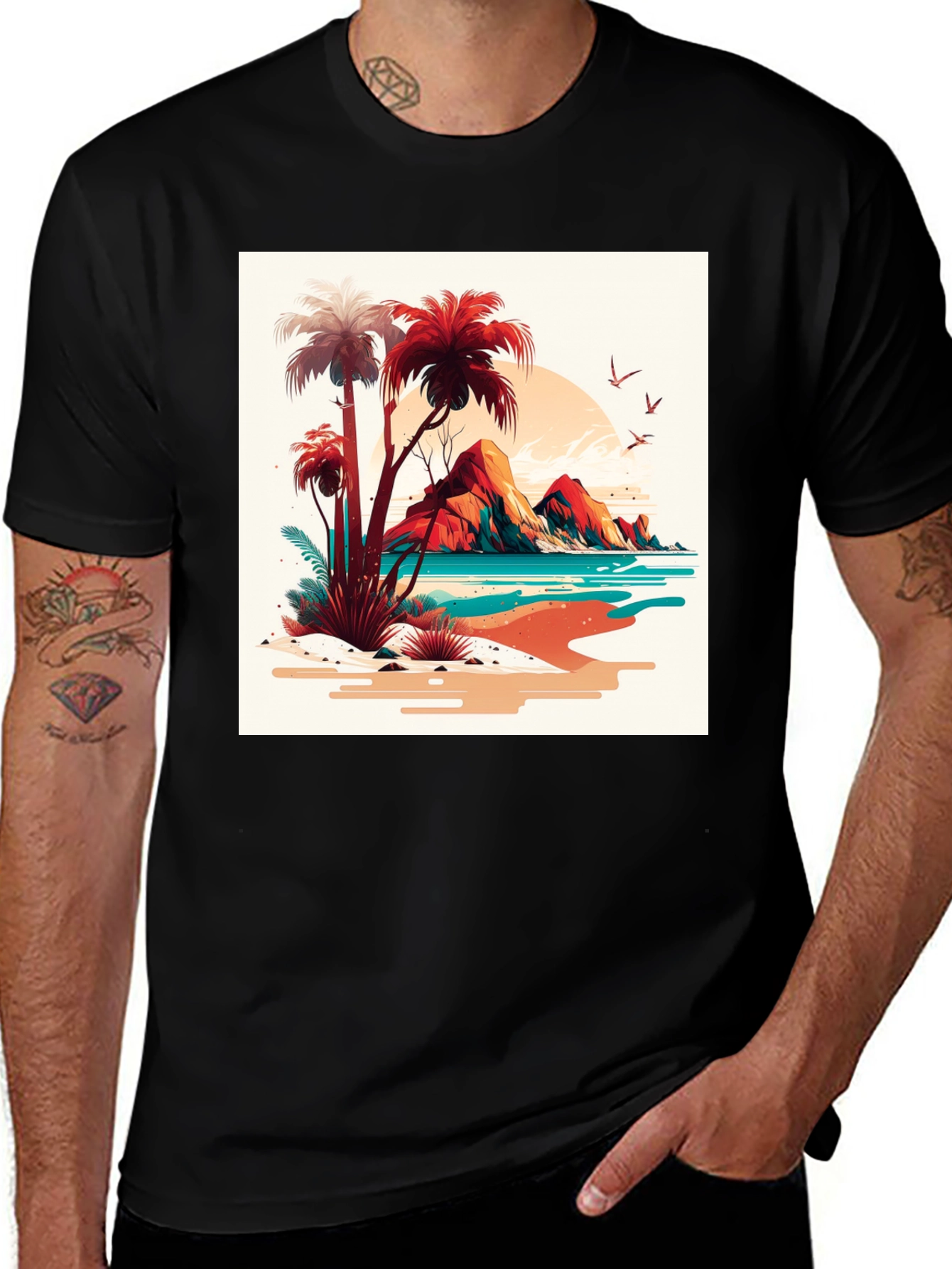 Variant 30 of Tropical Beach T-Shirt