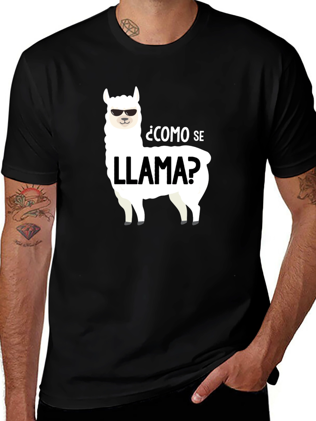 Variant 18 of Como Se Llama? Llama Graphic T-Shirt