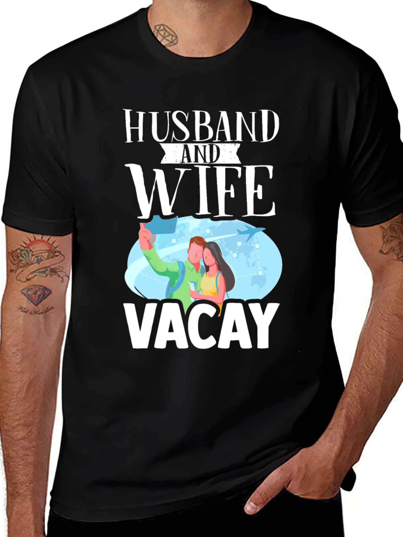 Variant 29 of Husband and Wife Vacay Graphic T-Shirt
