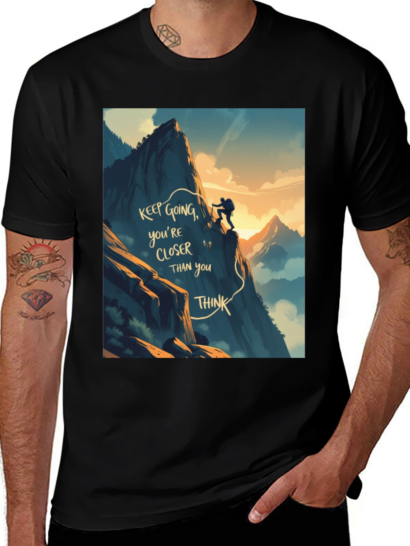 Variant 22 of Motivational Climbing Graphic Tee